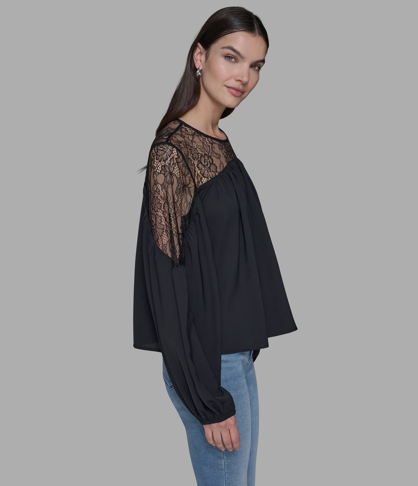LACE-PANELED BOHO BLOUSE VIEW 3 | WOMEN'S FALL COLLECTION
