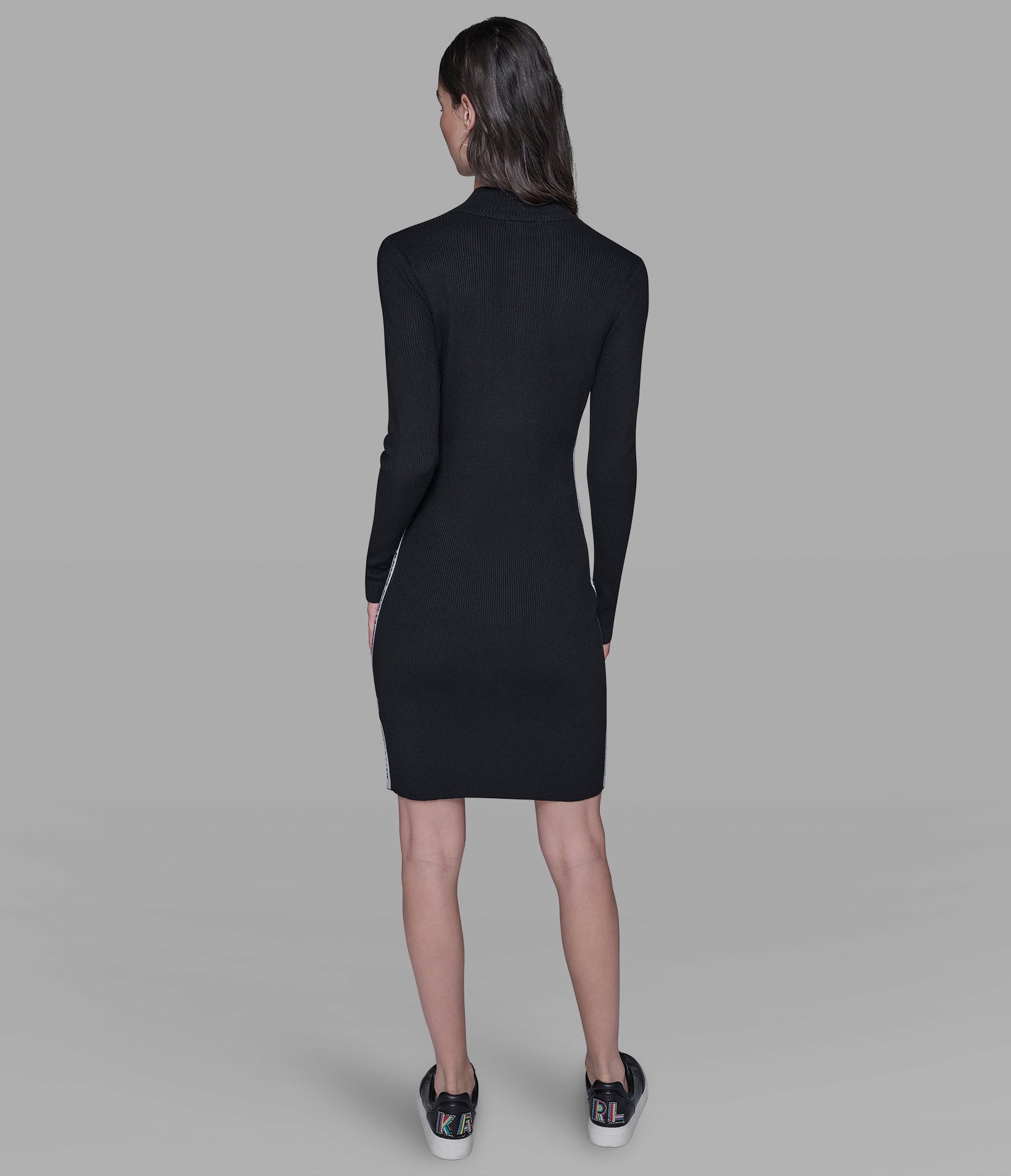 LOGO 3/4 ZIP SWEATER DRESS View 2 | WOMEN'S FALL COLLECTION