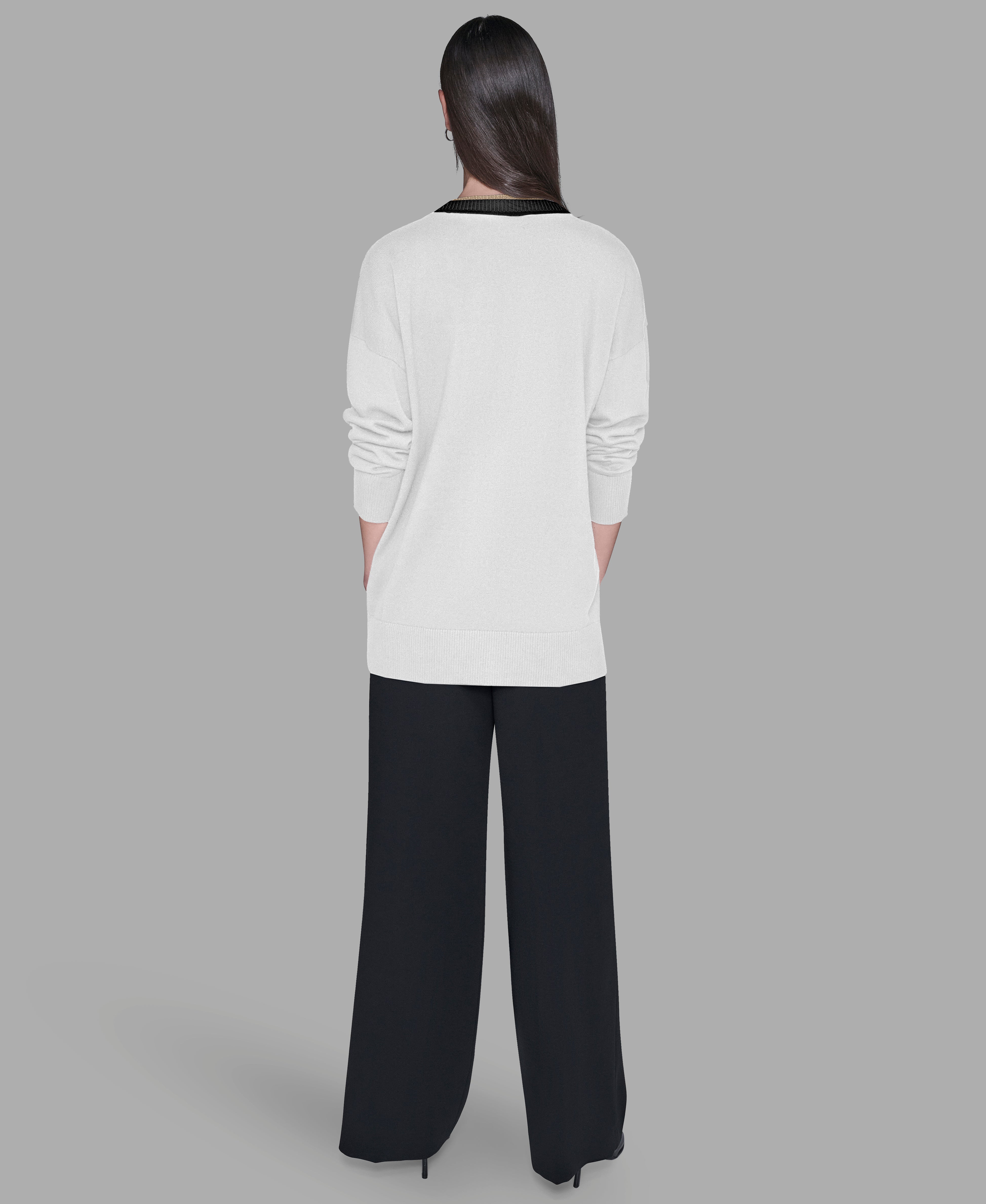 VARSITY CARDIGAN WITH PATCHES View 2 | Women's Tops & Sweaters