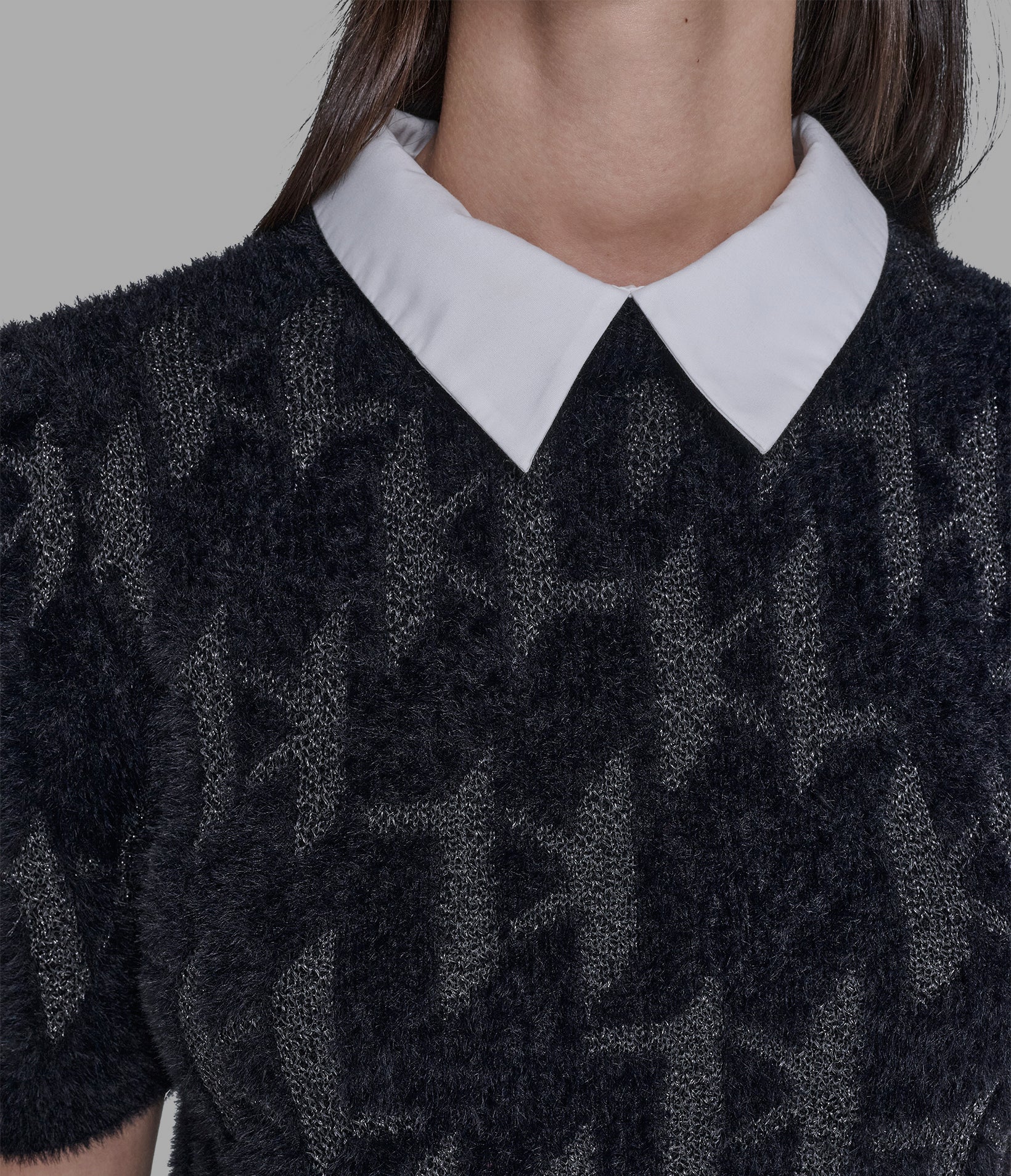 FUZZY KL SHORT SLEEVE SWEATER VIEW 5 | Women's Tops & Sweaters