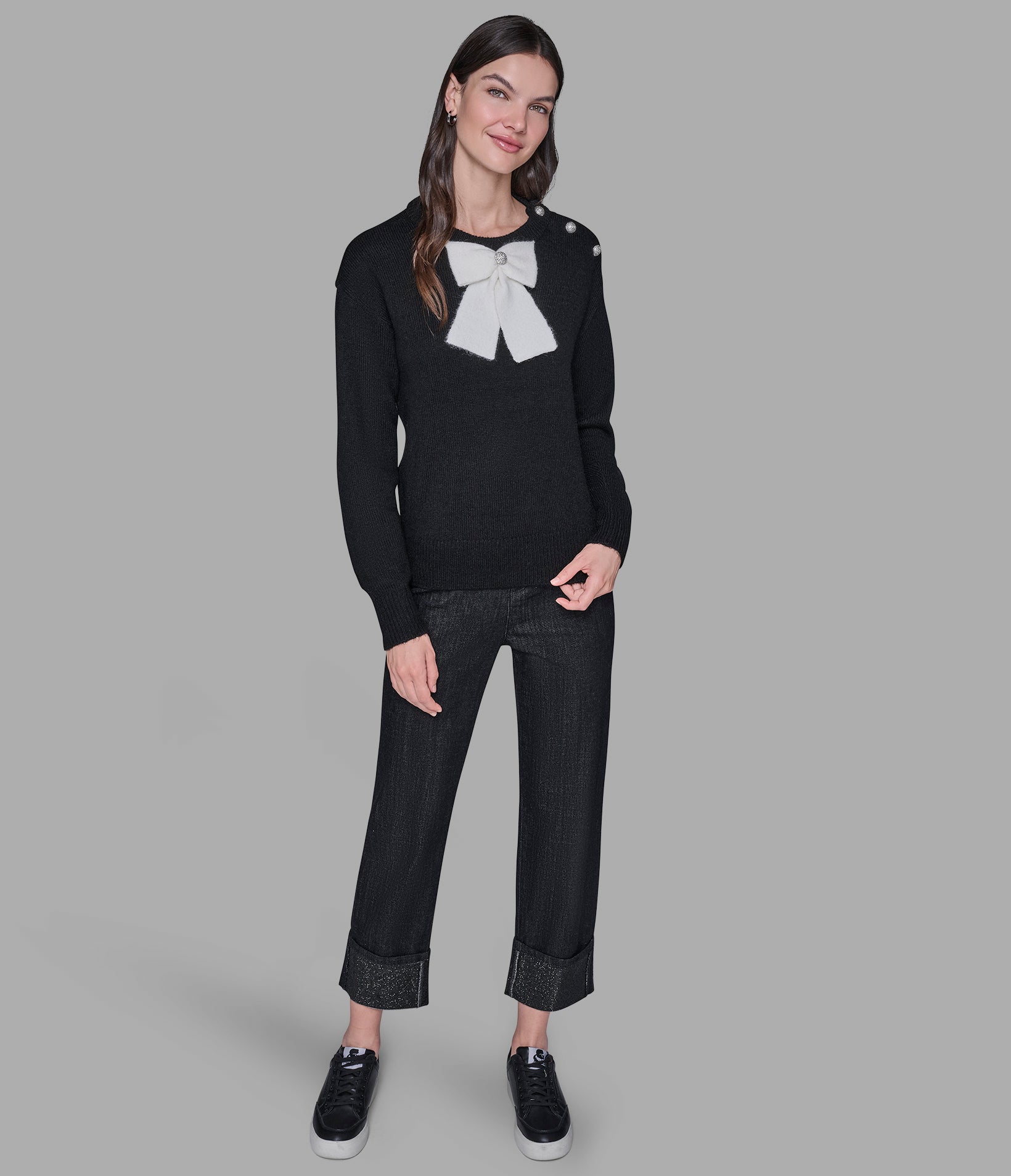 BOW SWEATER VIEW 3 | Women's Tops & Sweaters