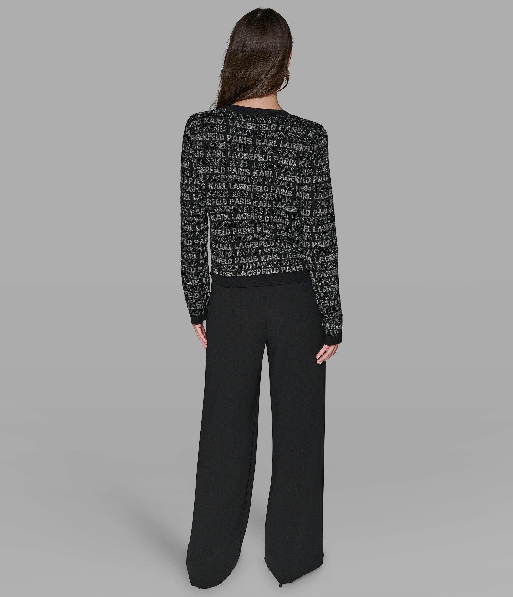 LOGO LUREX CARIGAN View 2 | Women's Tops & Sweaters