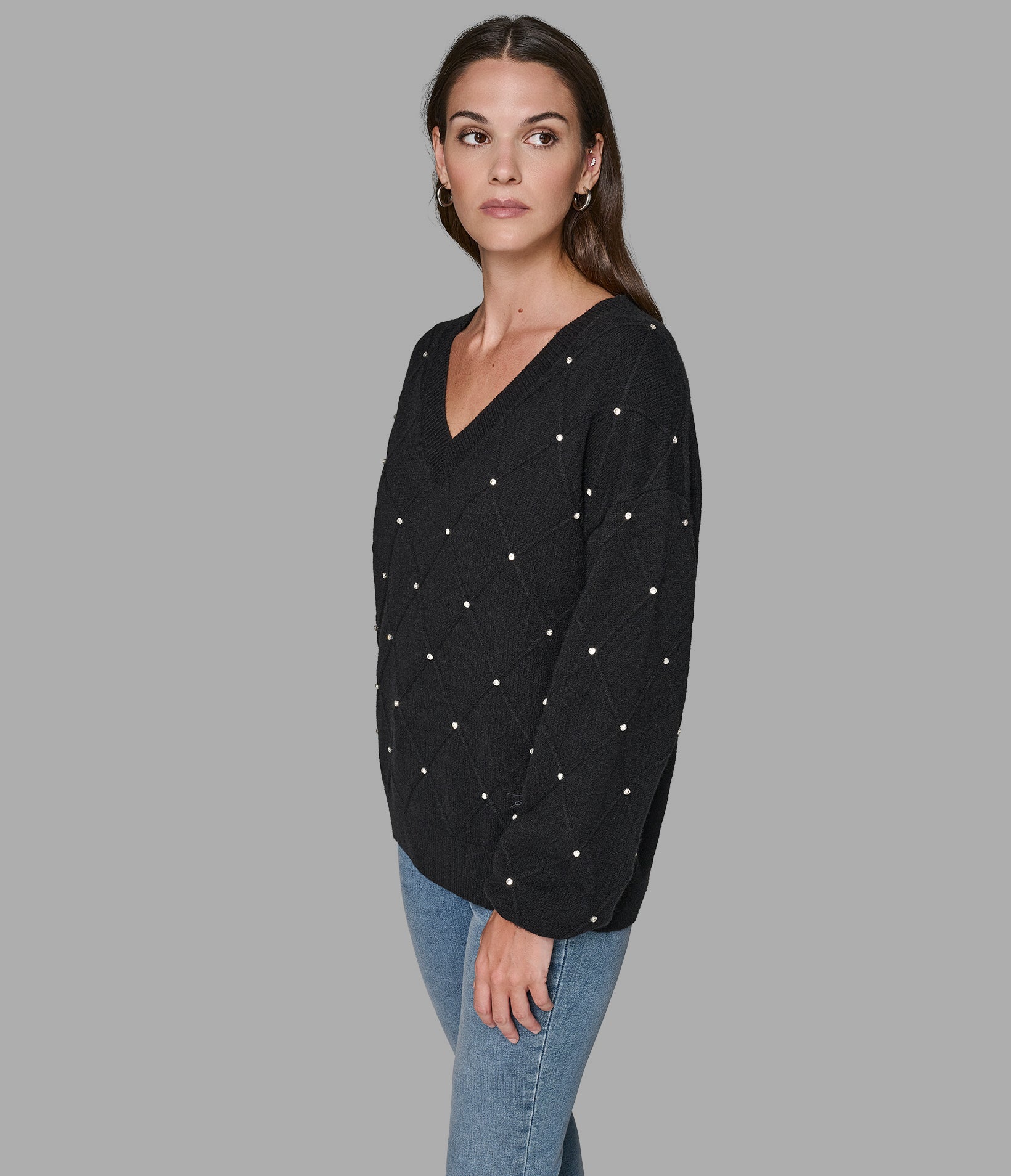 PEARL V-NECK SWEATER View 1 | Women's Tops & Sweaters