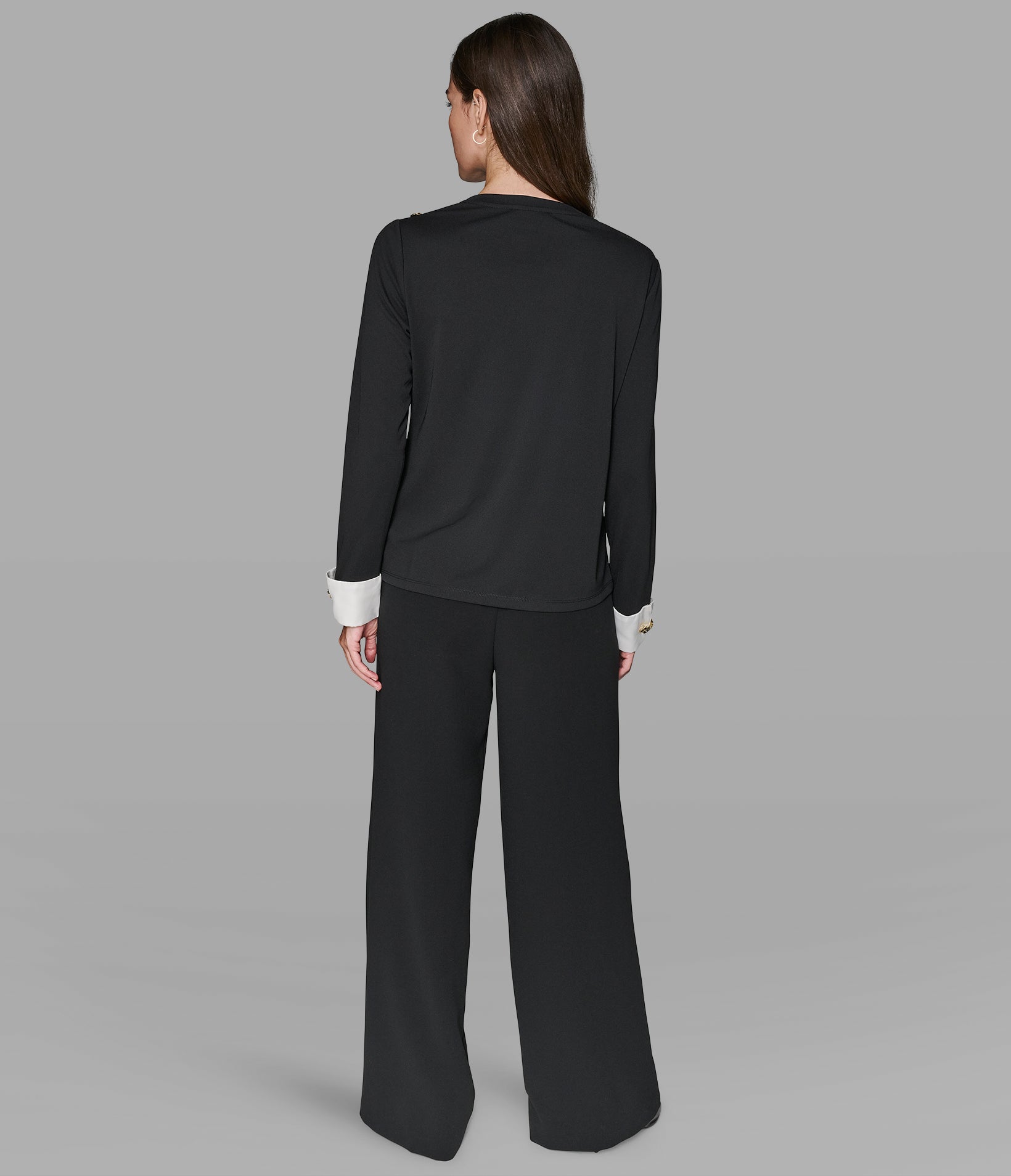 KNIT TOP WITH FLORAL BUTTONS View 2 | Women's Tops & Sweaters