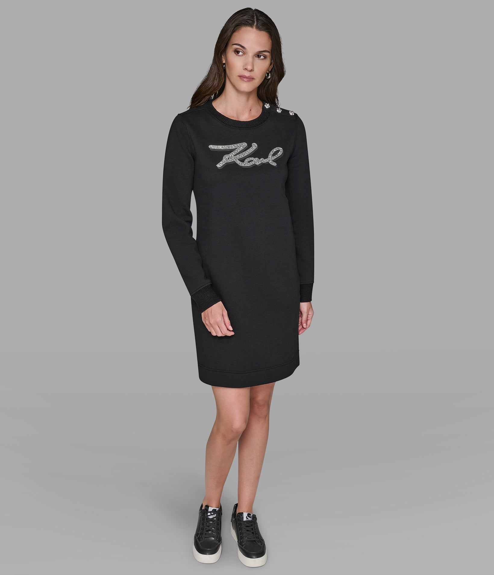 LOGO SWEATSHIRT DRESS View 1 | Best Sellers Shop