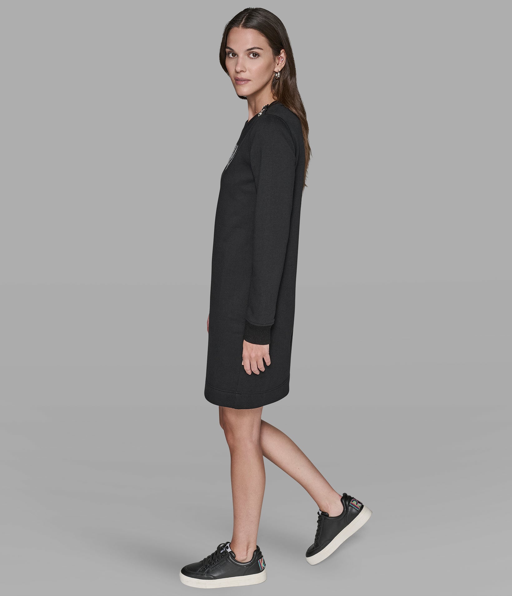 LOGO SWEATSHIRT DRESS VIEW 3 | Best Sellers Shop