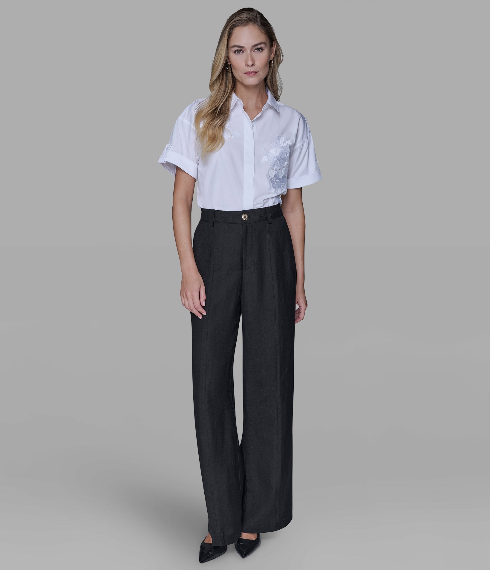 LINEN BLEND PANT VIEW 4 | Women's Matching Sets