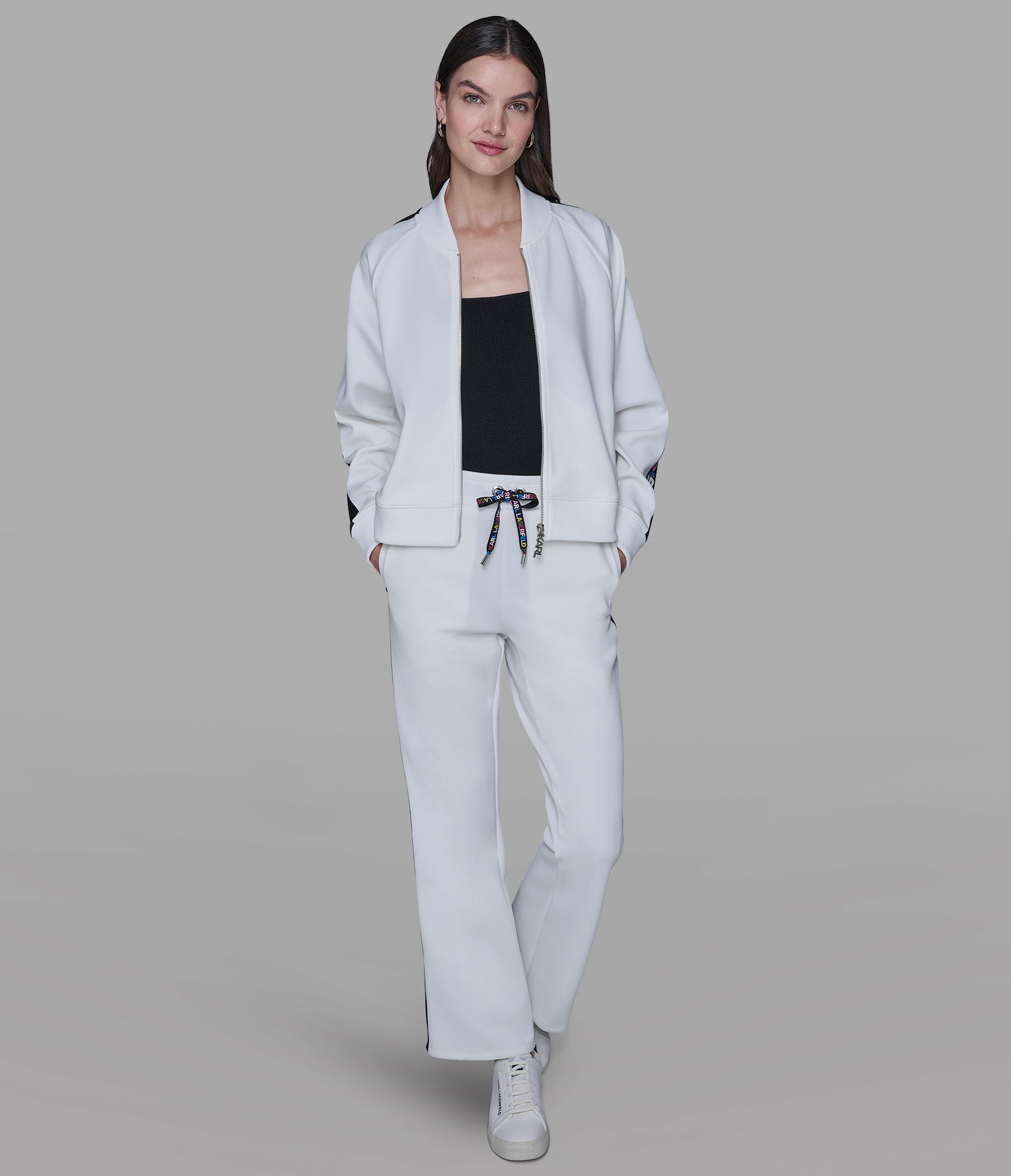 MUTLI-COLOR LOGO TAPE JACKET VIEW 4 | Jackets & Coats