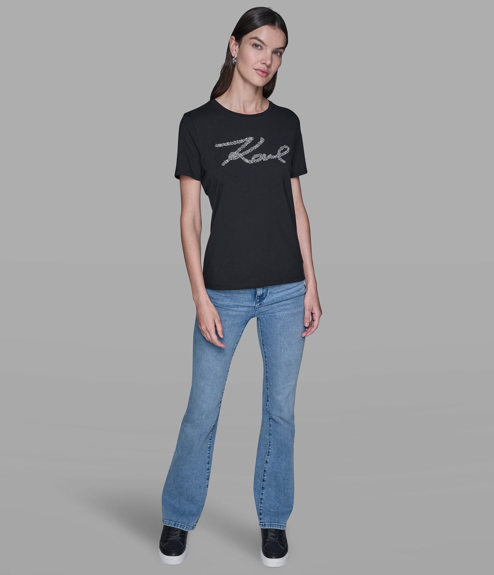 KARL SCRIPT TEE VIEW 4 | Women's Tees & Tanks