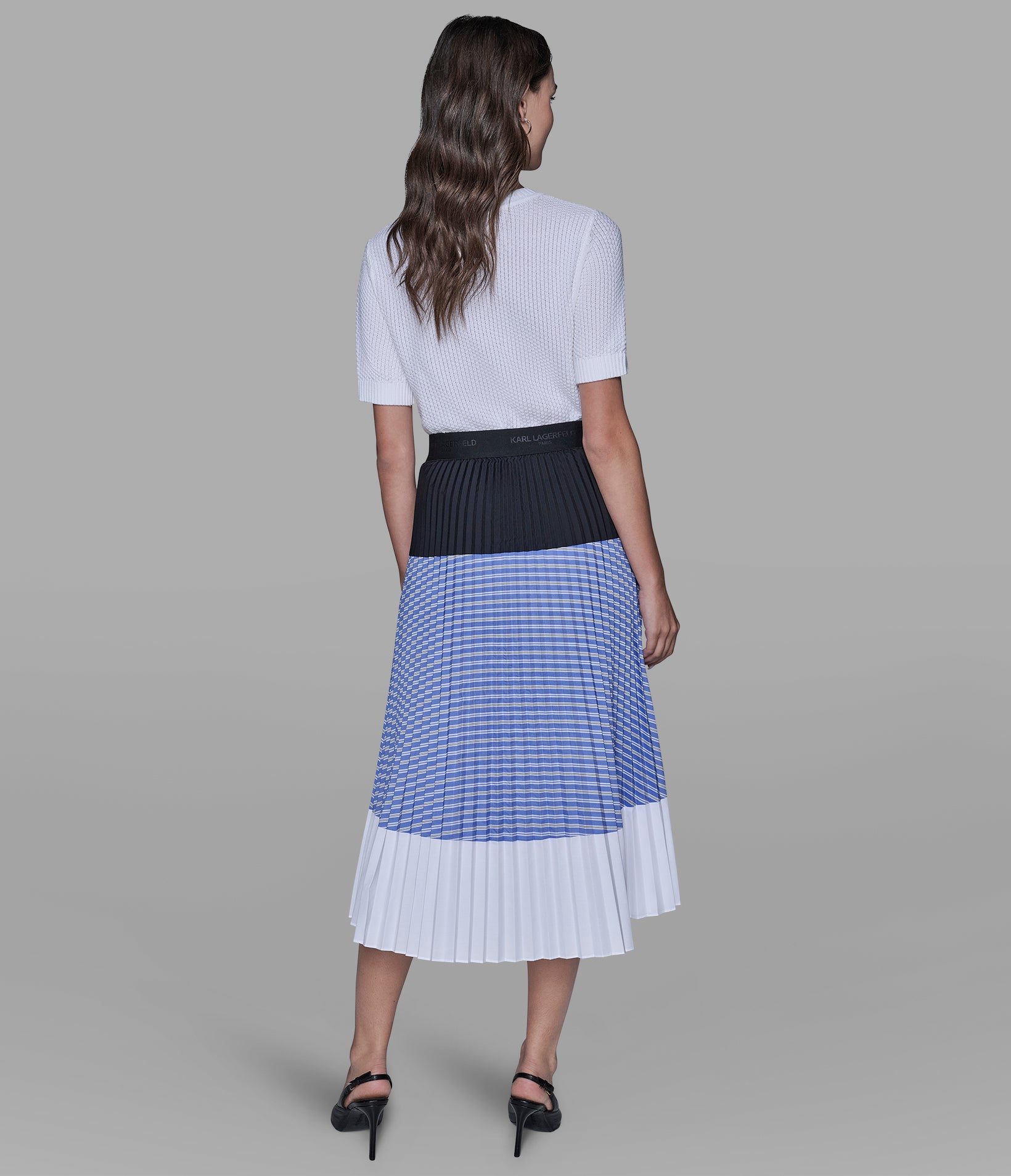 PLEATED COLORBLOCK SKIRT VIEW 5 | Women's Skirts