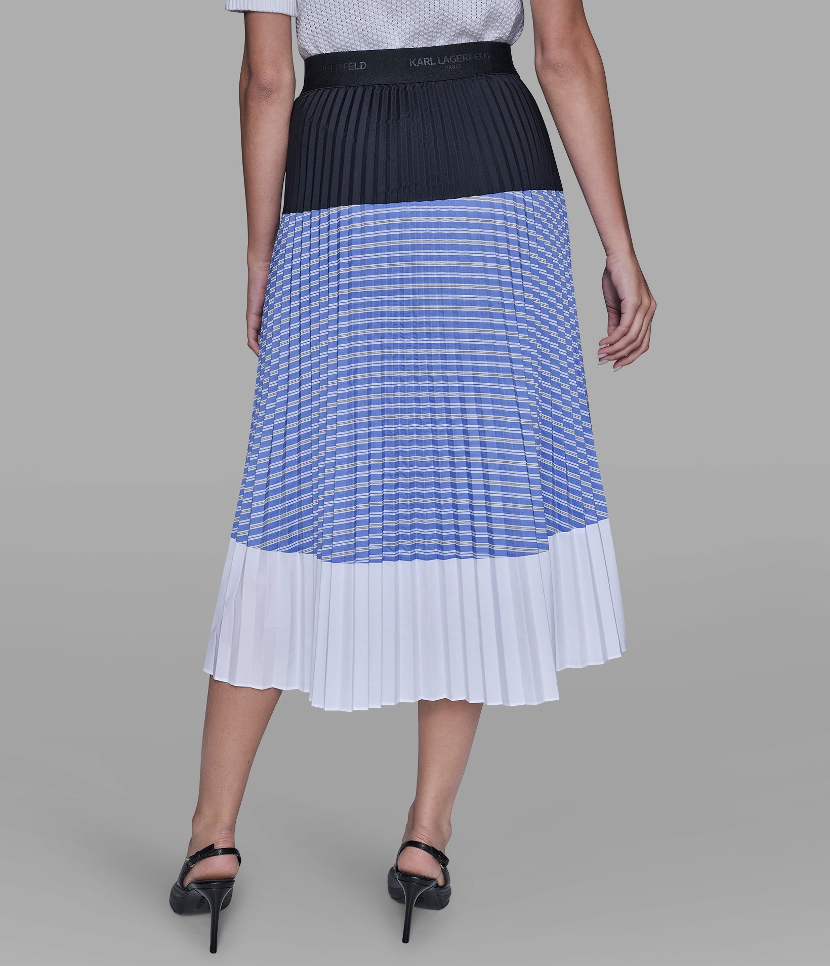 PLEATED COLORBLOCK SKIRT View 2 | Women's Skirts