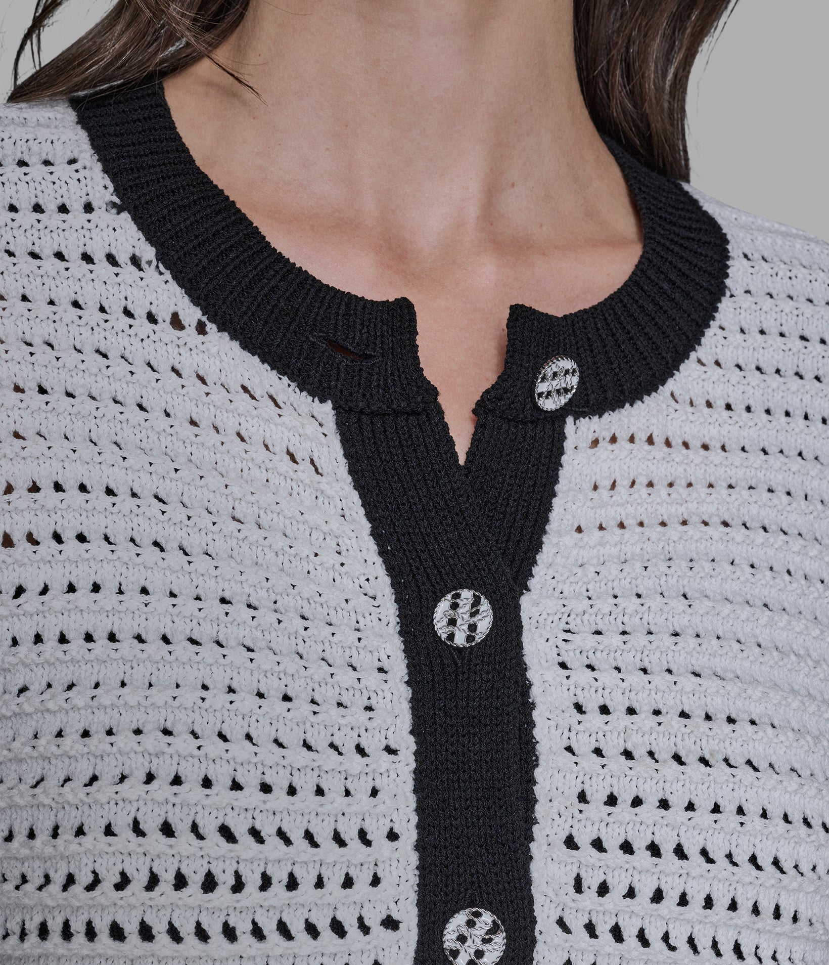 CROCHET KNIT CARDIGAN VIEW 6