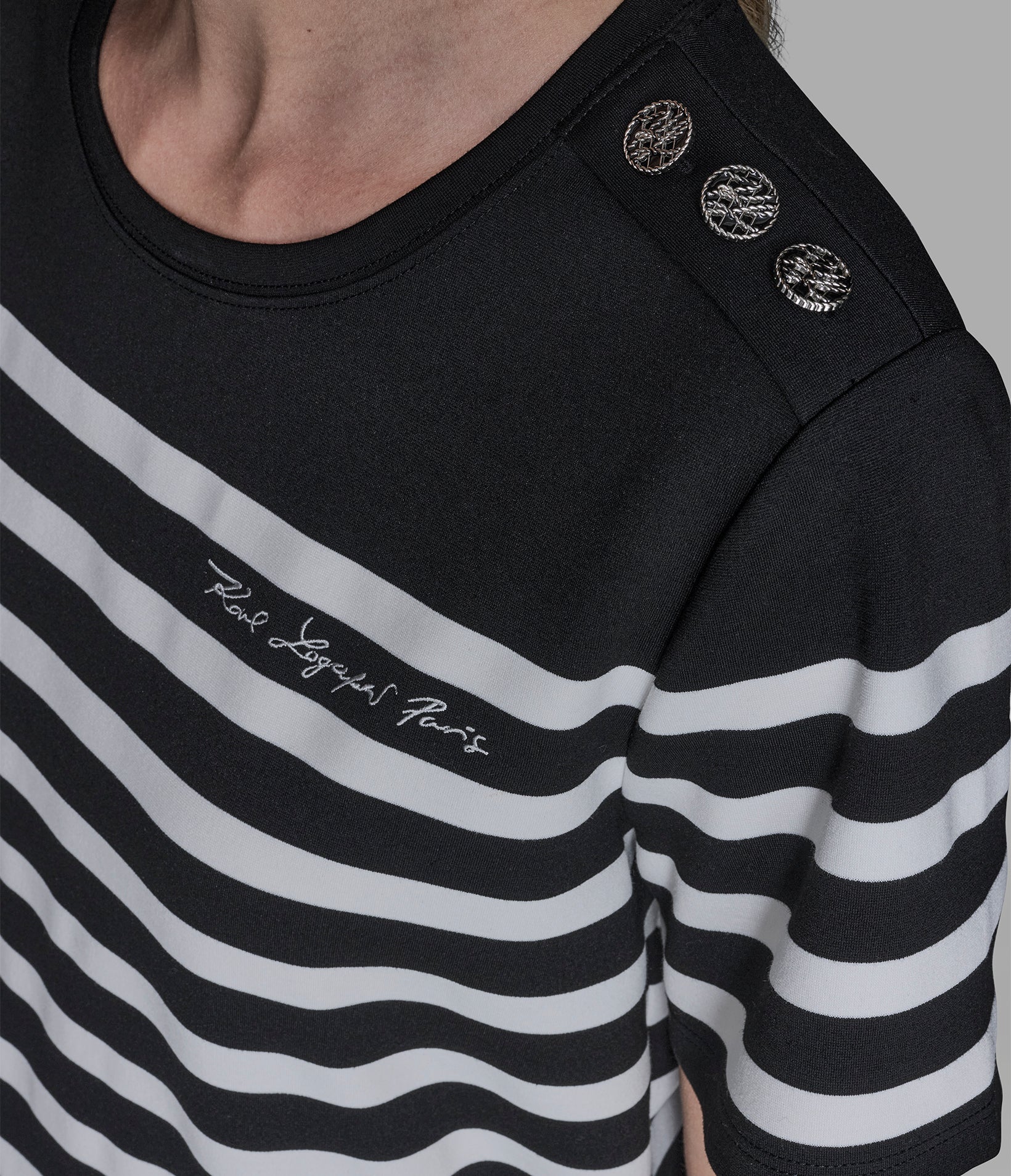 SHORT SLEEVE STRIPED KARL TEE VIEW 6