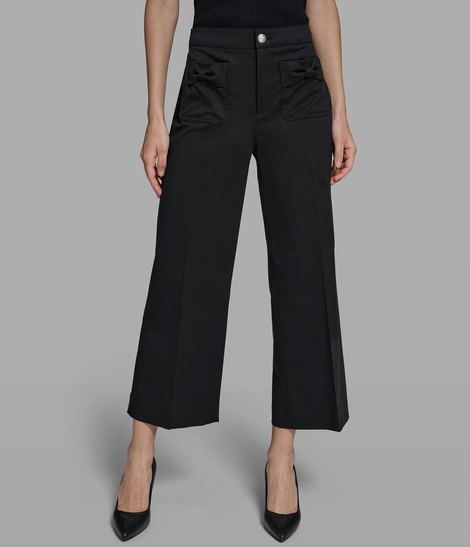 WIDE LEG PANT WITH BOW POCKETS View 1 | Women's Pants