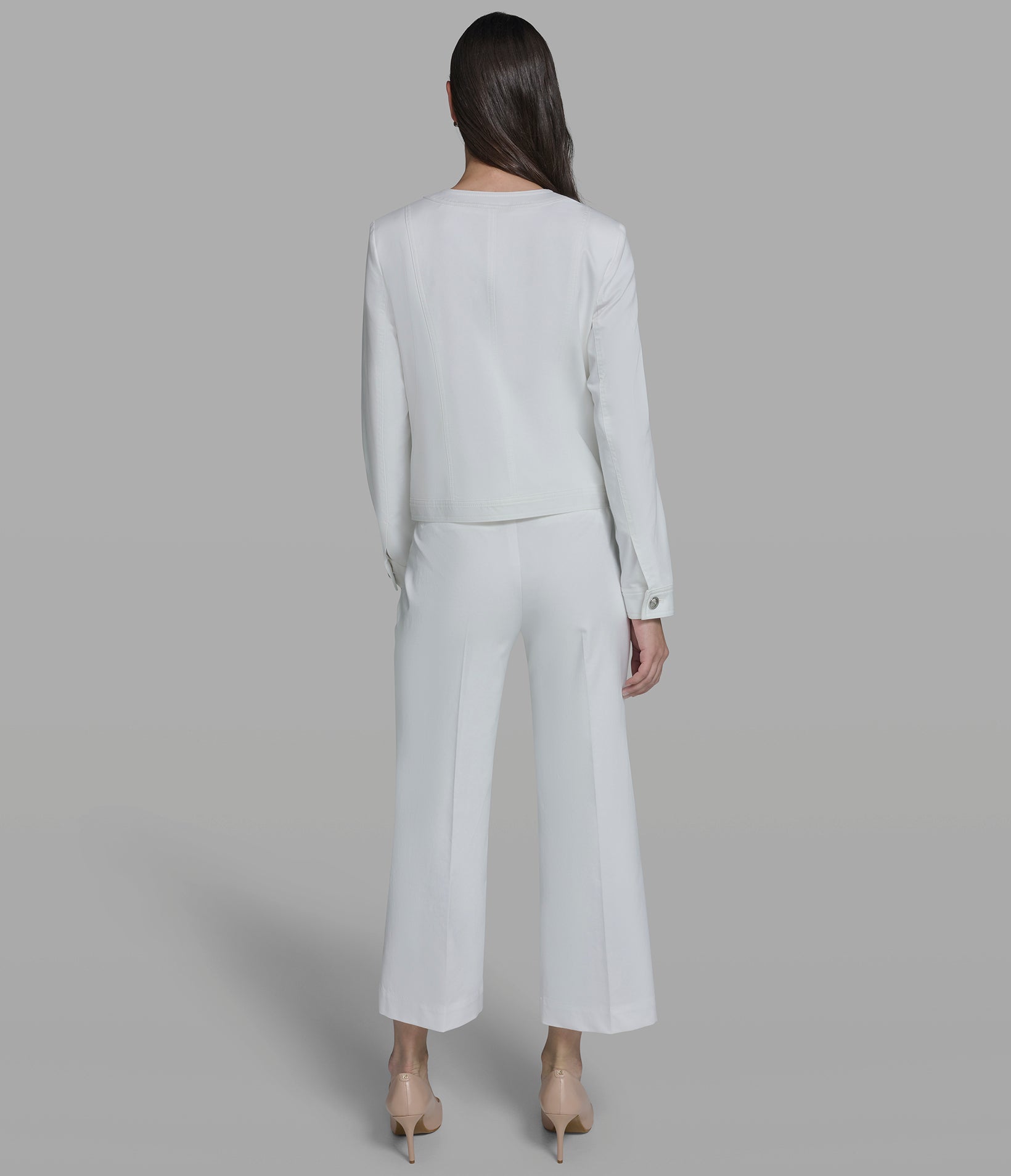 COLLARLESS JACKET WITH BOWS VIEW 6 | Jackets & Coats