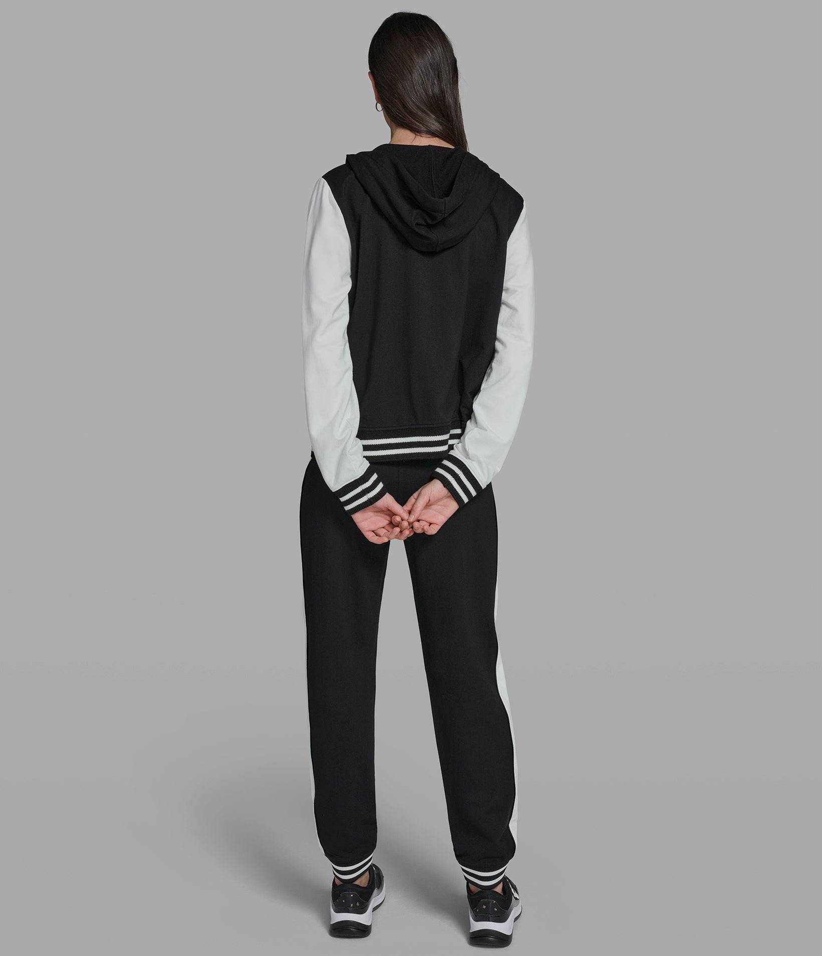 DUO PATCH ZIP UP HOODIE VIEW 5 | Women's Athleisure & Activewear