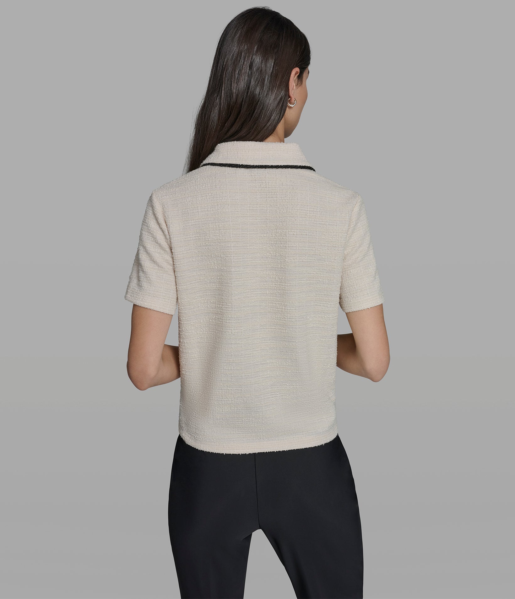 KNIT TWEED POLO View 2 | New Women's Clothing