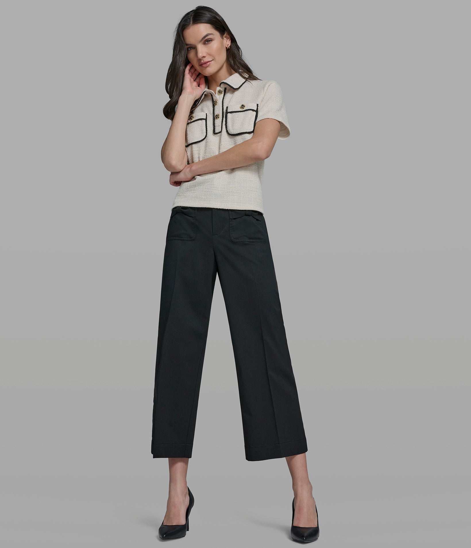 KNIT TWEED POLO VIEW 6 | New Arrivals