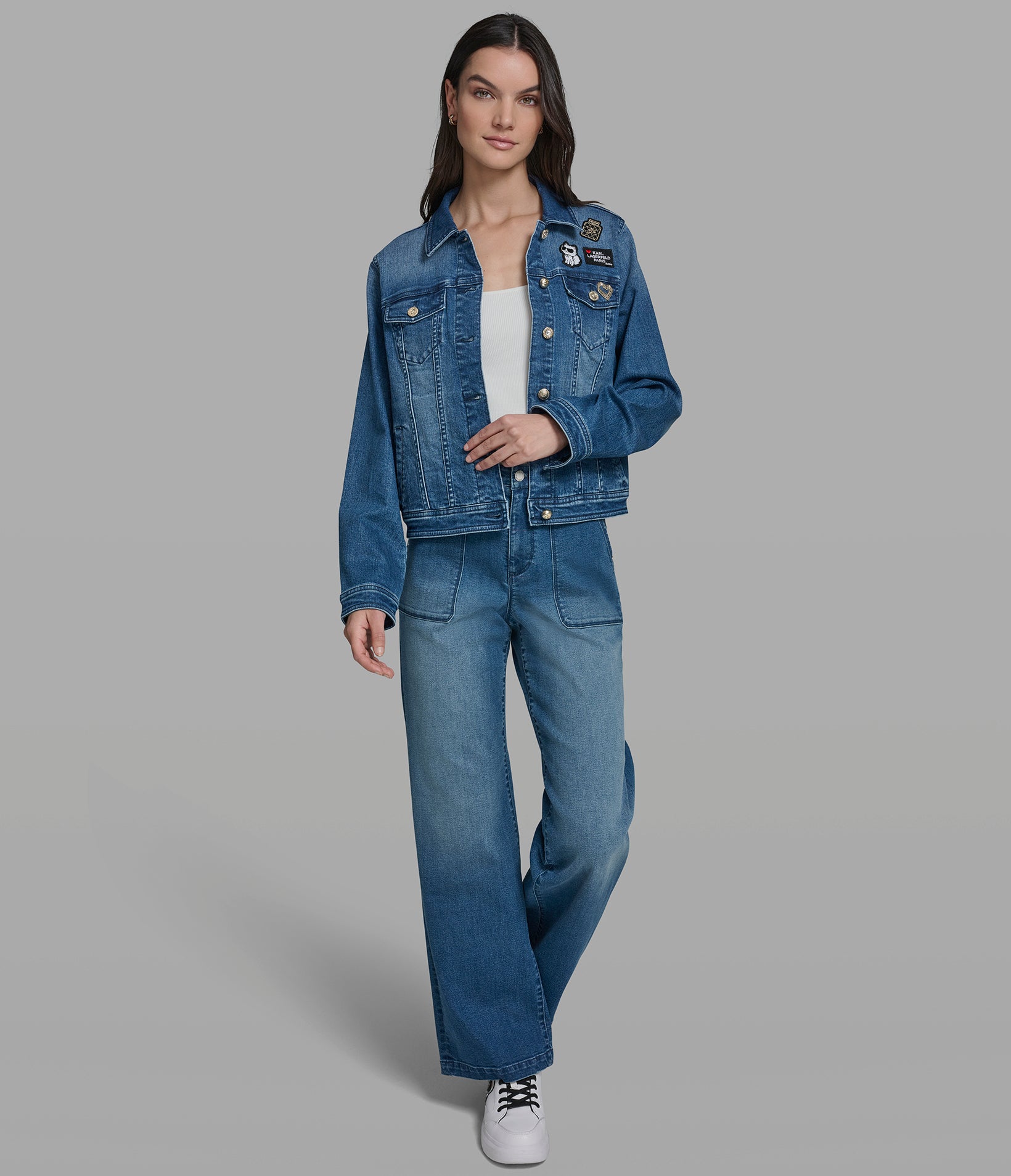 DENIM JACKET WITH PATCHES VIEW 5 | Jackets & Coats