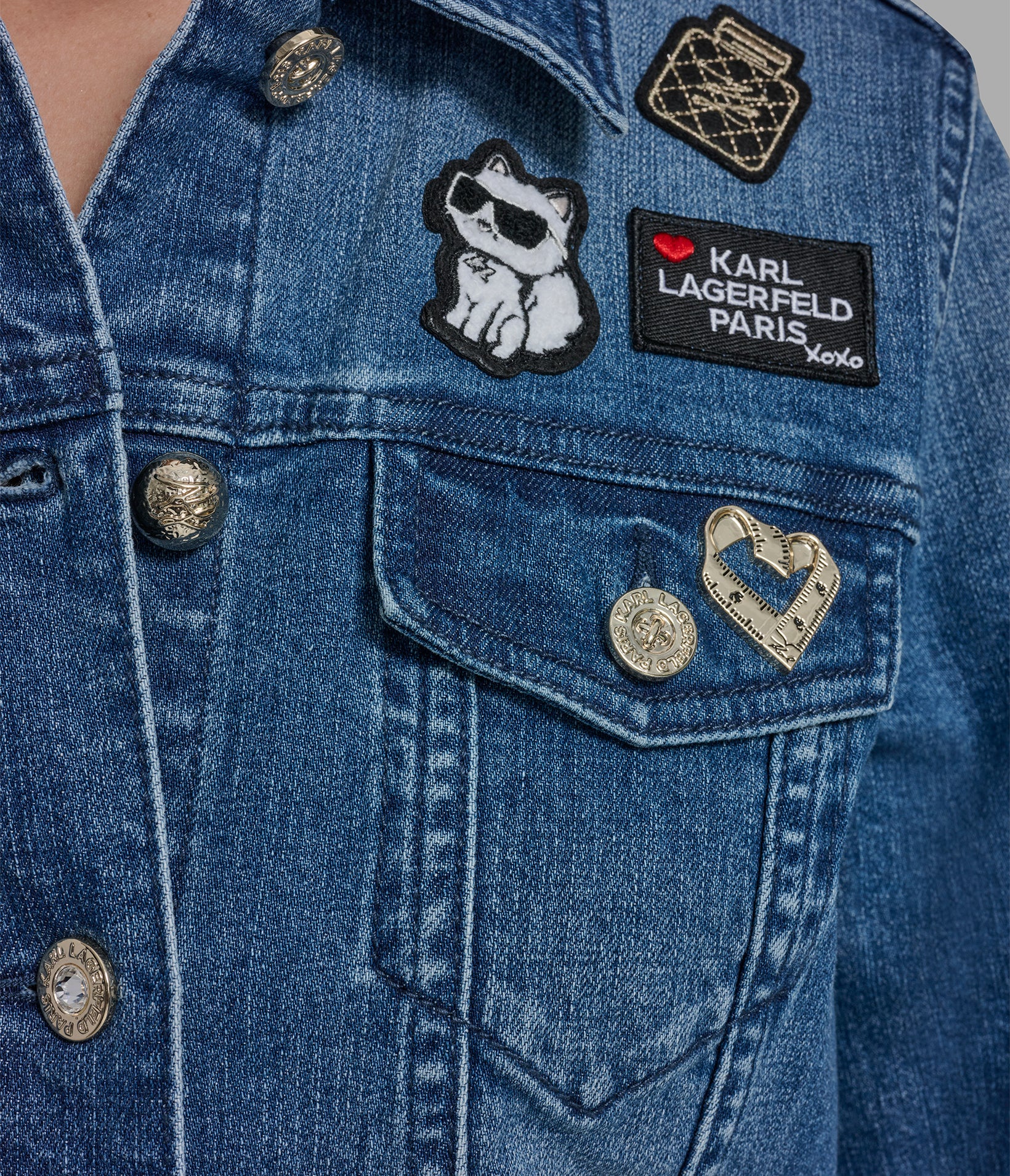 DENIM JACKET WITH PATCHES VIEW 7 | Jackets & Coats
