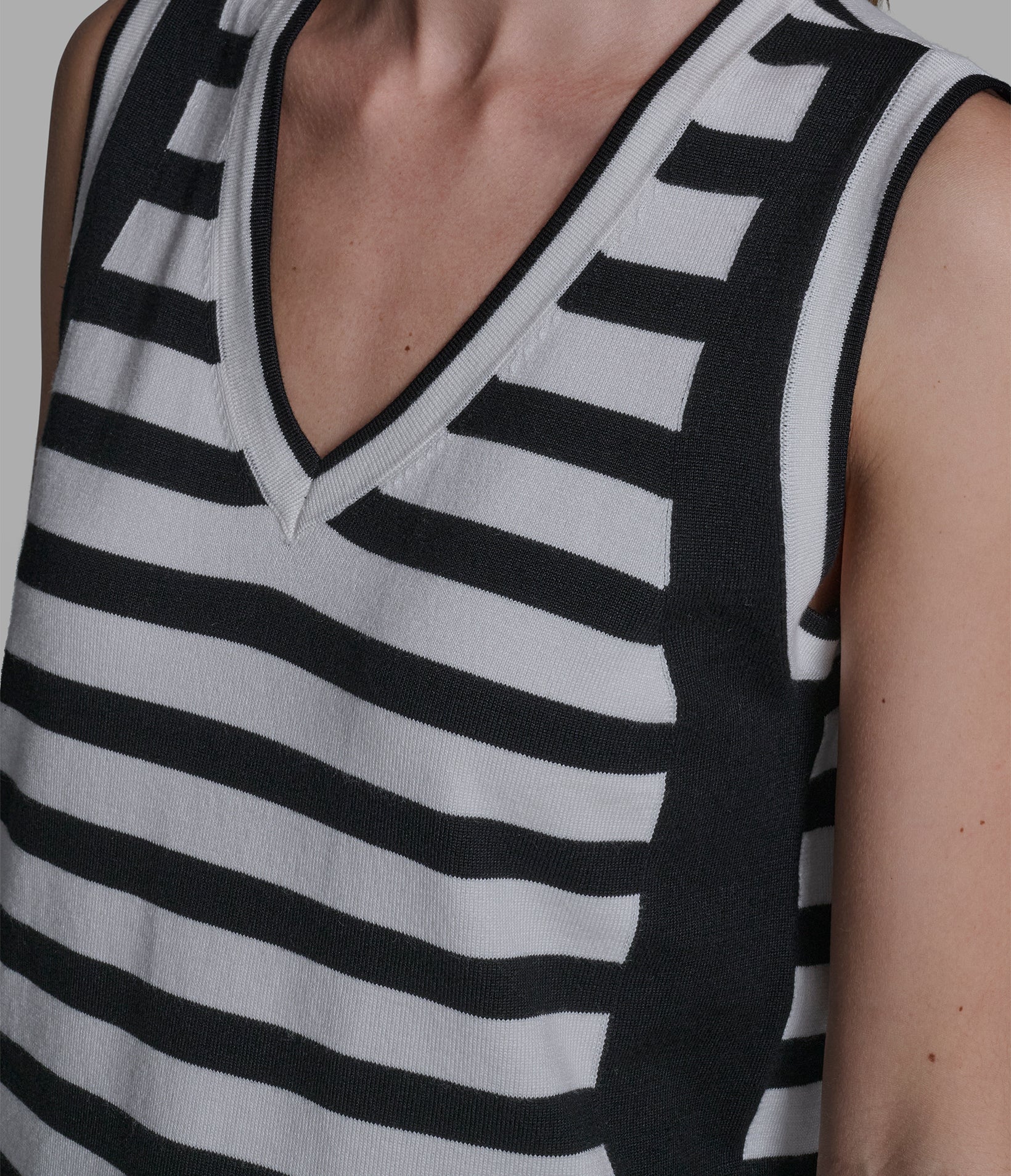 STRIPED V-NECK SWEATER VIEW 6 | New Arrivals