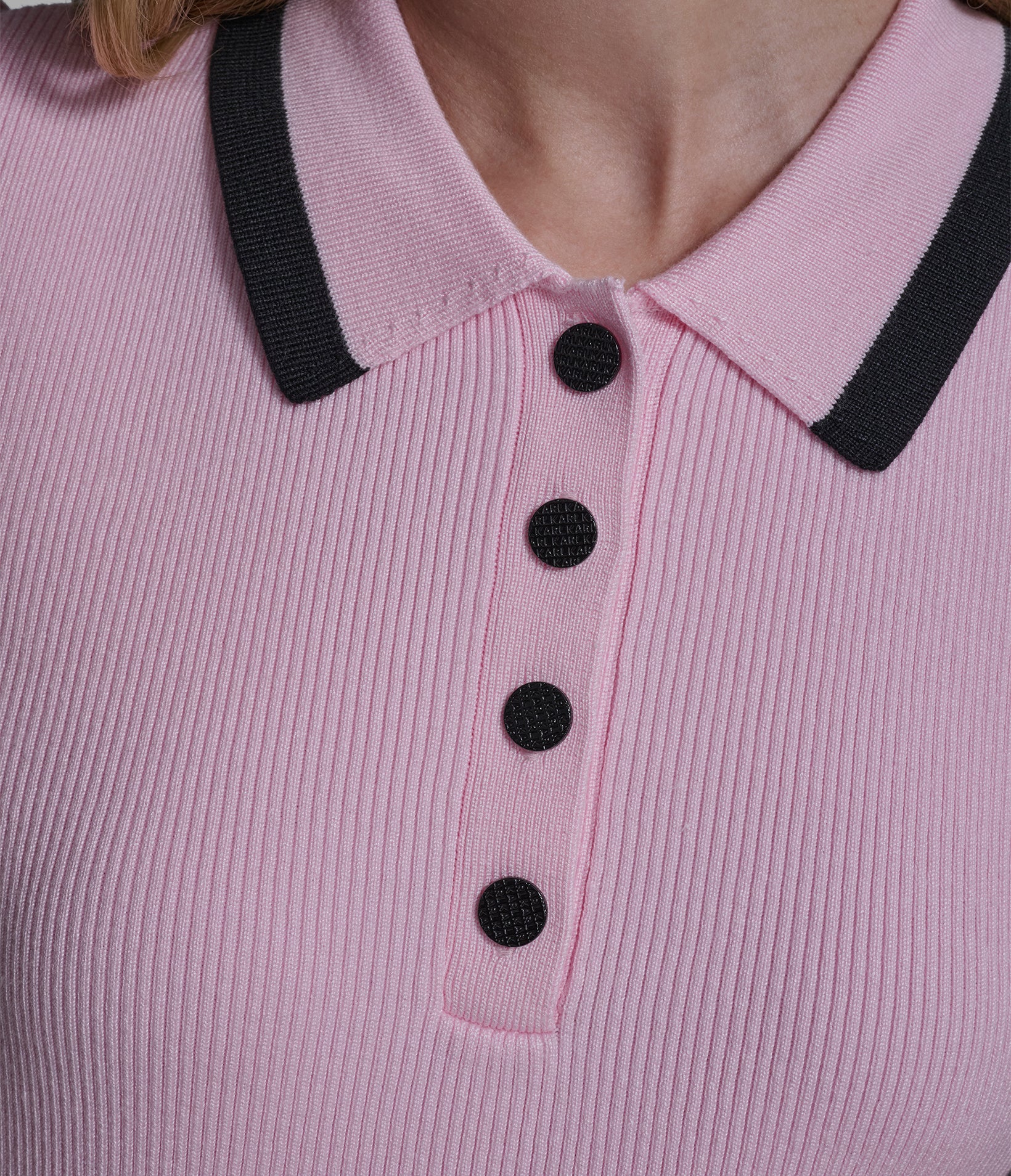 SHORT SLEEVE LOGO TRIM POLO SWEATER VIEW 3 | New Arrivals