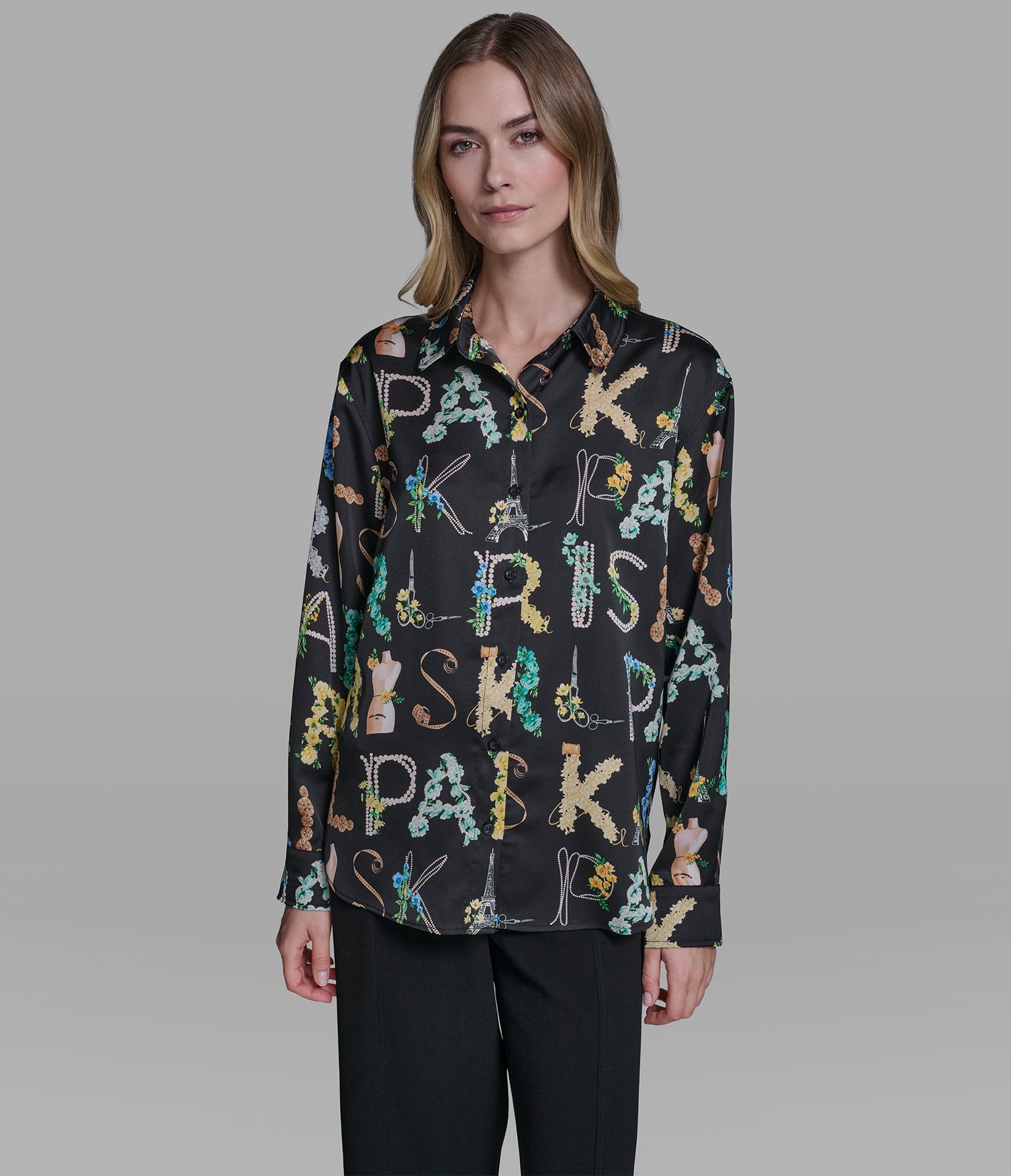 LONG SLEEVE KARL ATELIER PRINT BLOUSE View 2 | New Arrivals