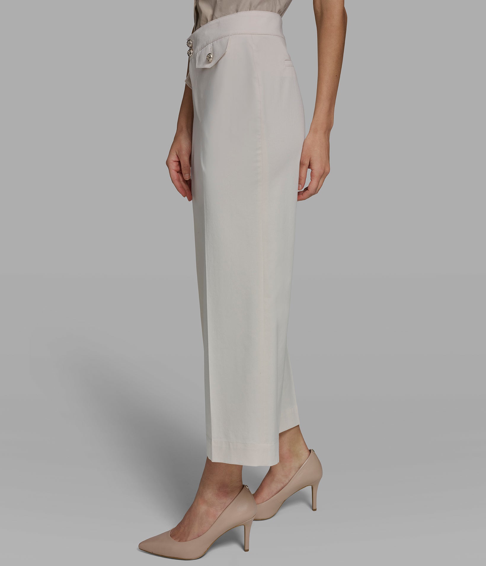 COTTON TWILL WIDE LEG PANT VIEW 5 | Women's Pants