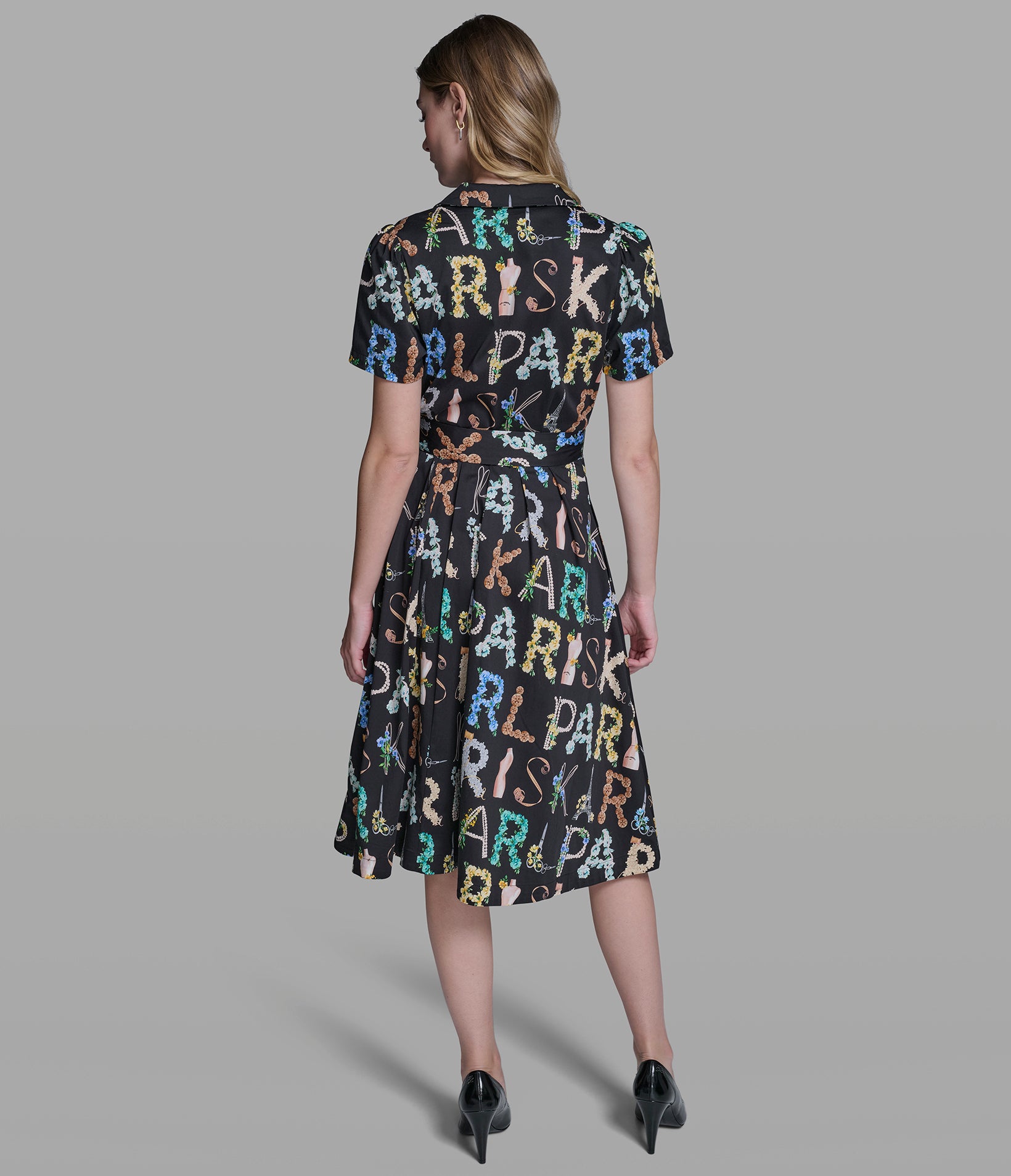 SHORT SLEEVE MIDI WRAP DRESS View 2 | New Arrivals