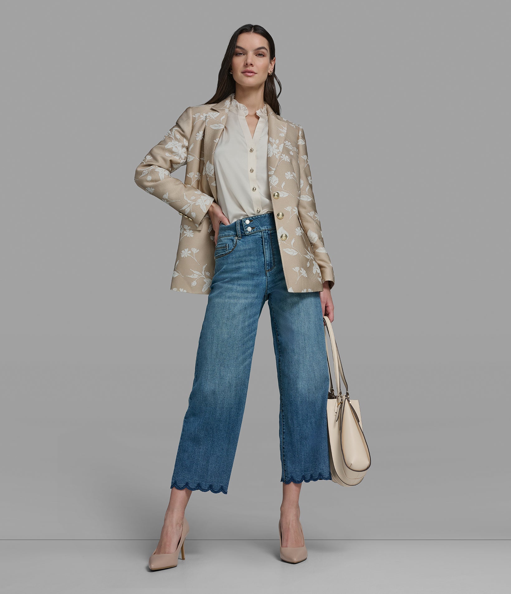 FLORAL JACQUARD BLAZER VIEW 7 | Jackets & Coats