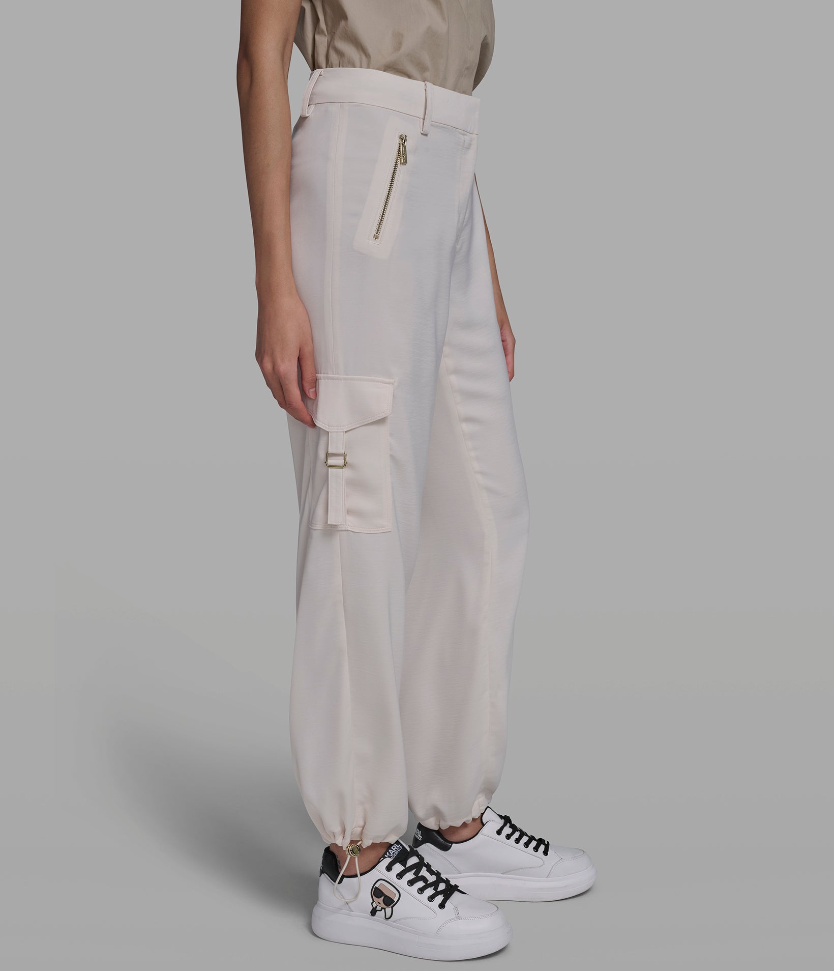 CO-ORD SILKY JOGGER PANT VIEW 3 | Women's Pants
