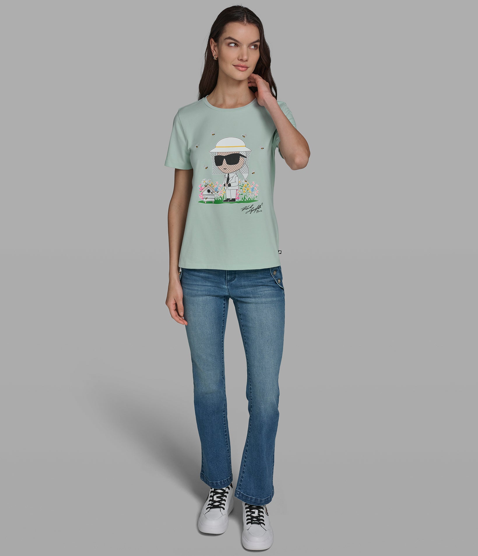 BEE KEEPER KARL LOGO TEE VIEW 5 | Women's Tees & Tanks