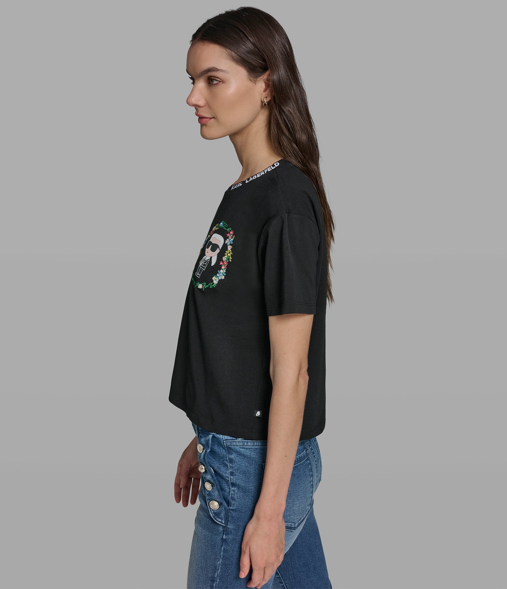 FLORAL FRAME KARL TEE VIEW 3 | Women's Clothing