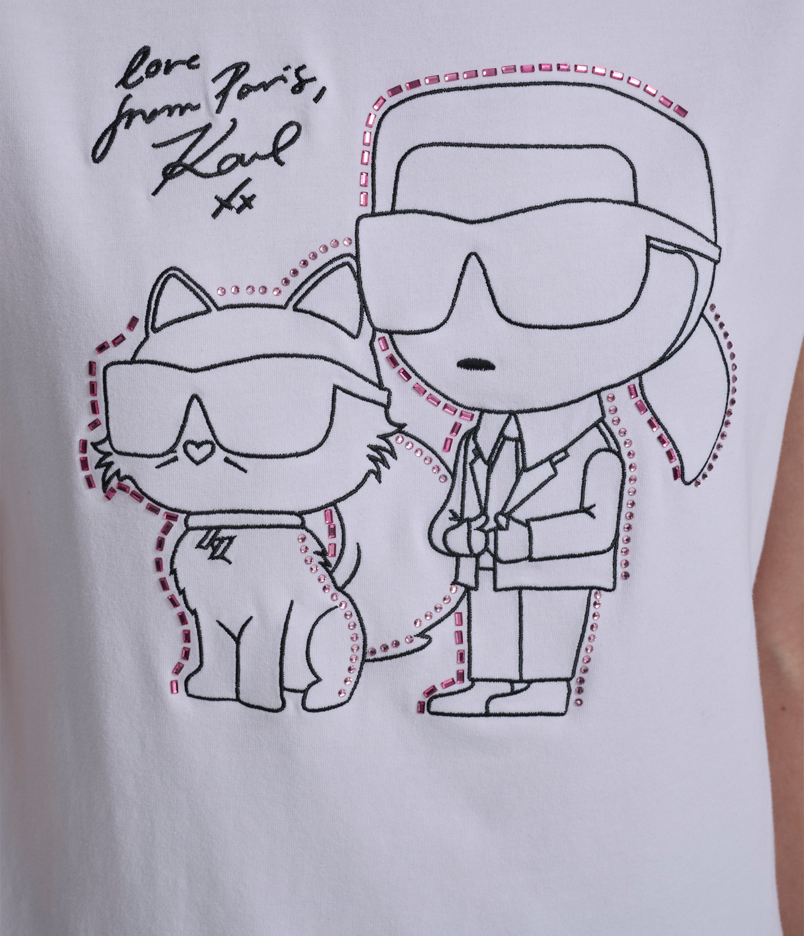 EMBELLISHED DUO OUTLINE TEE VIEW 6 | Women's Clothing