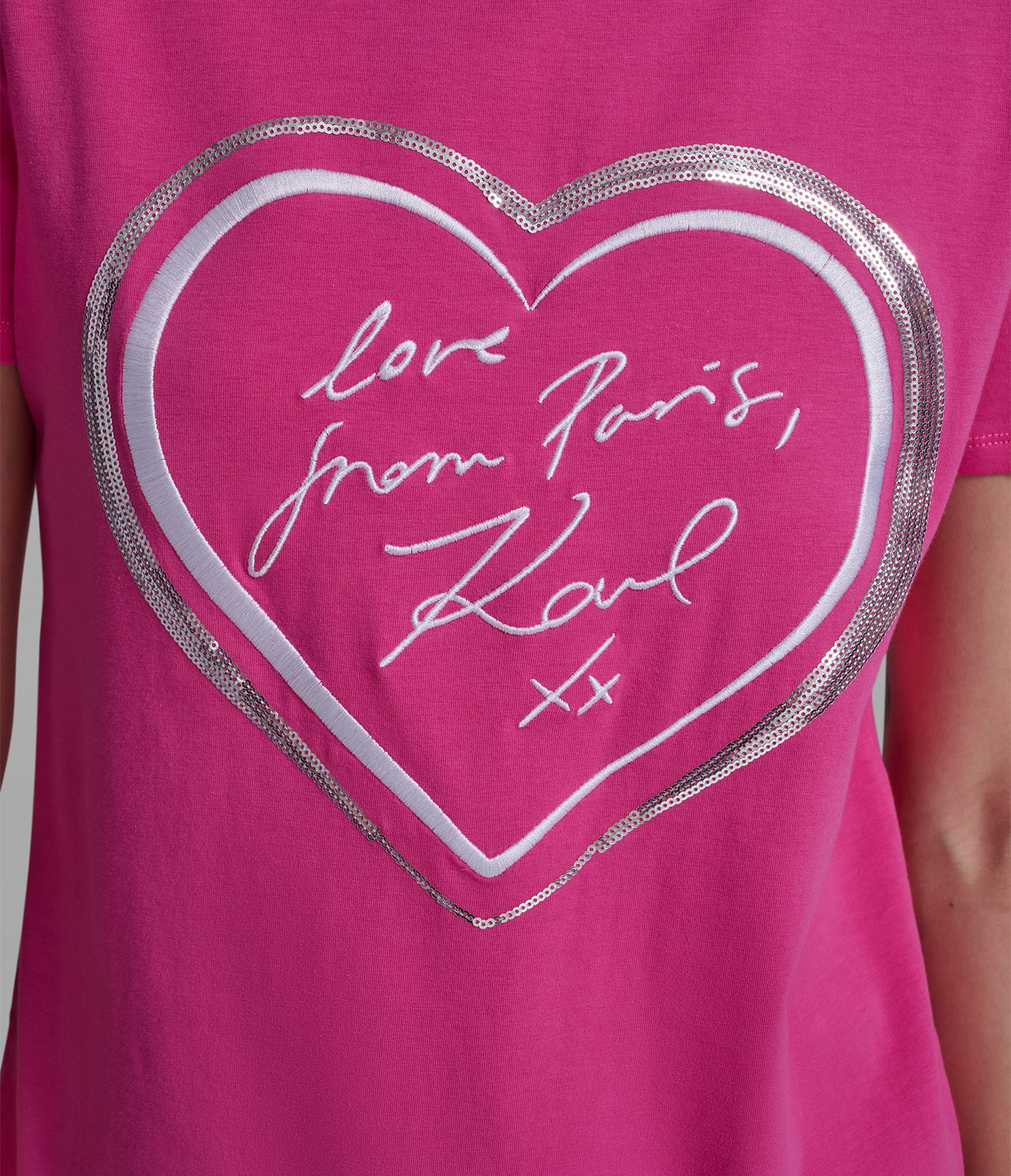 SEQUIN HEART LOGO TEE VIEW 6 | New Women's Clothing