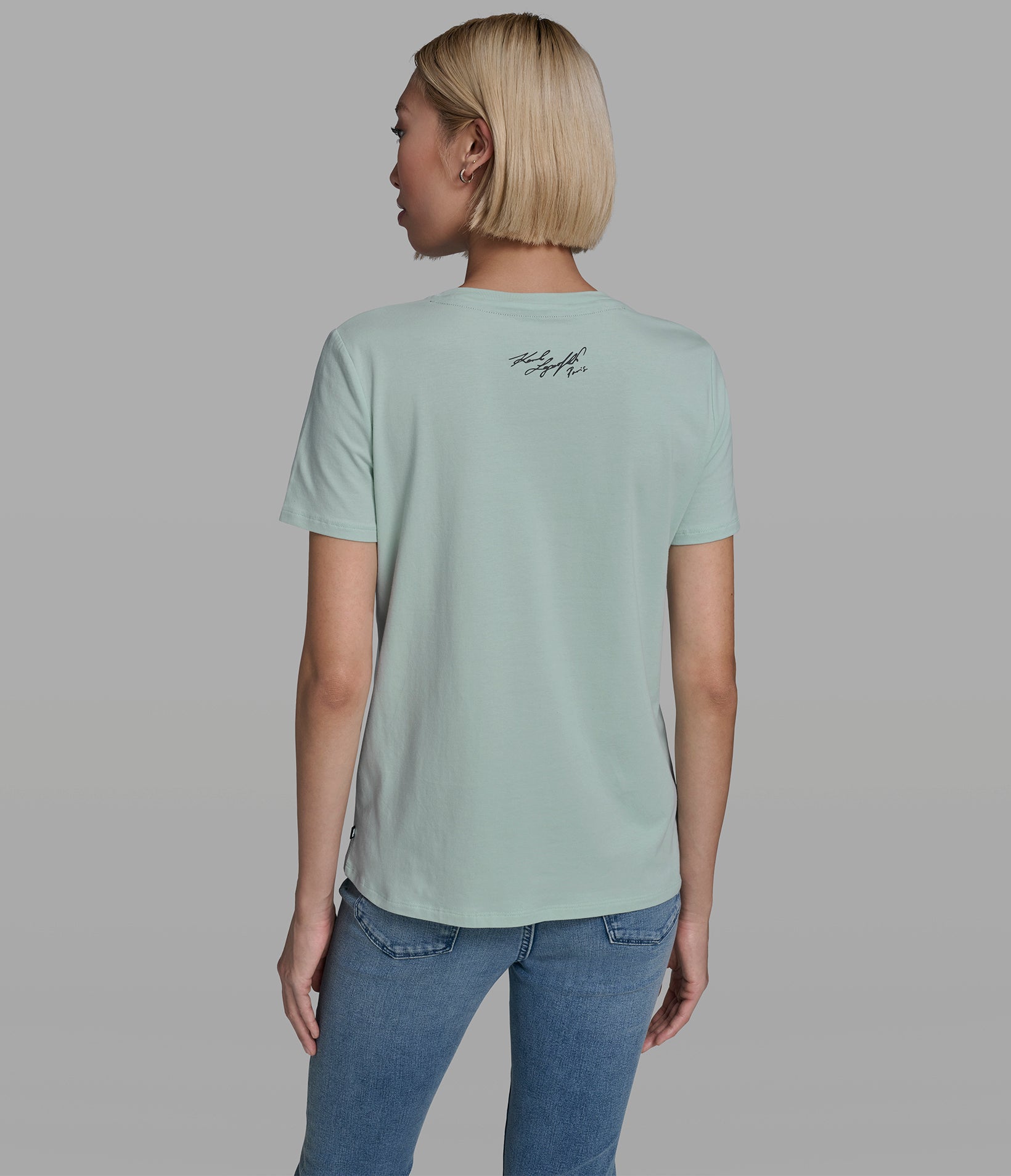 SEQUIN KARL LOGO TEE View 2 | Women's Tees & Tanks