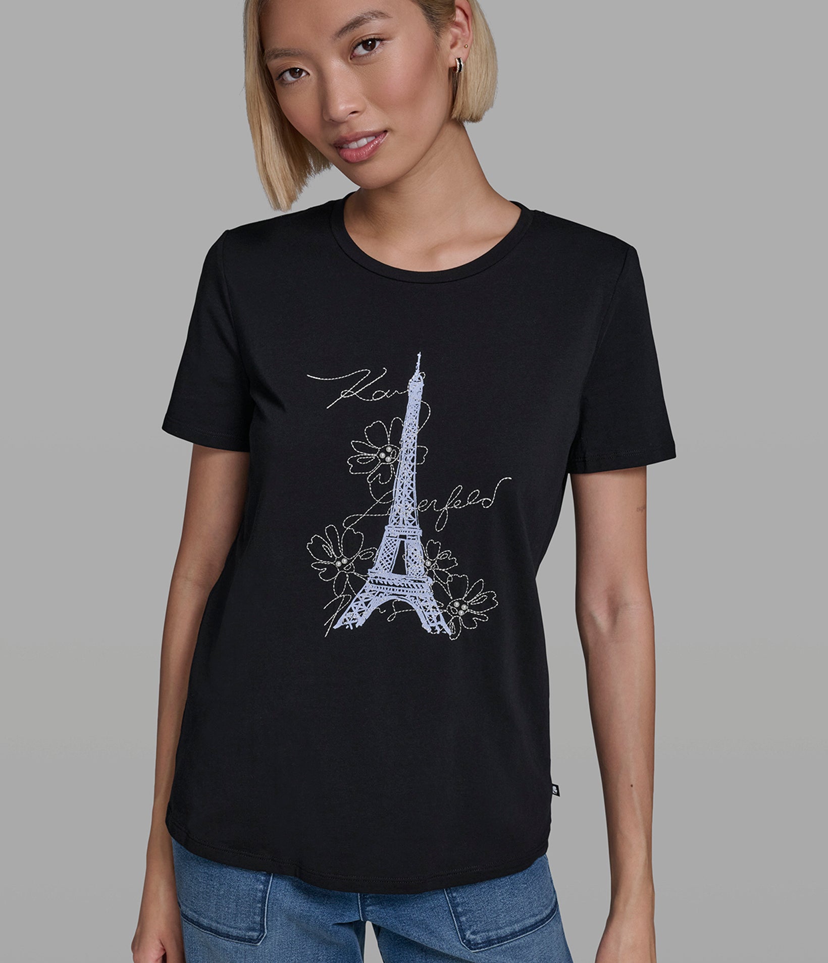 EIFFEL TOWER LOGO TEE View 1 | Women's Tees & Tanks