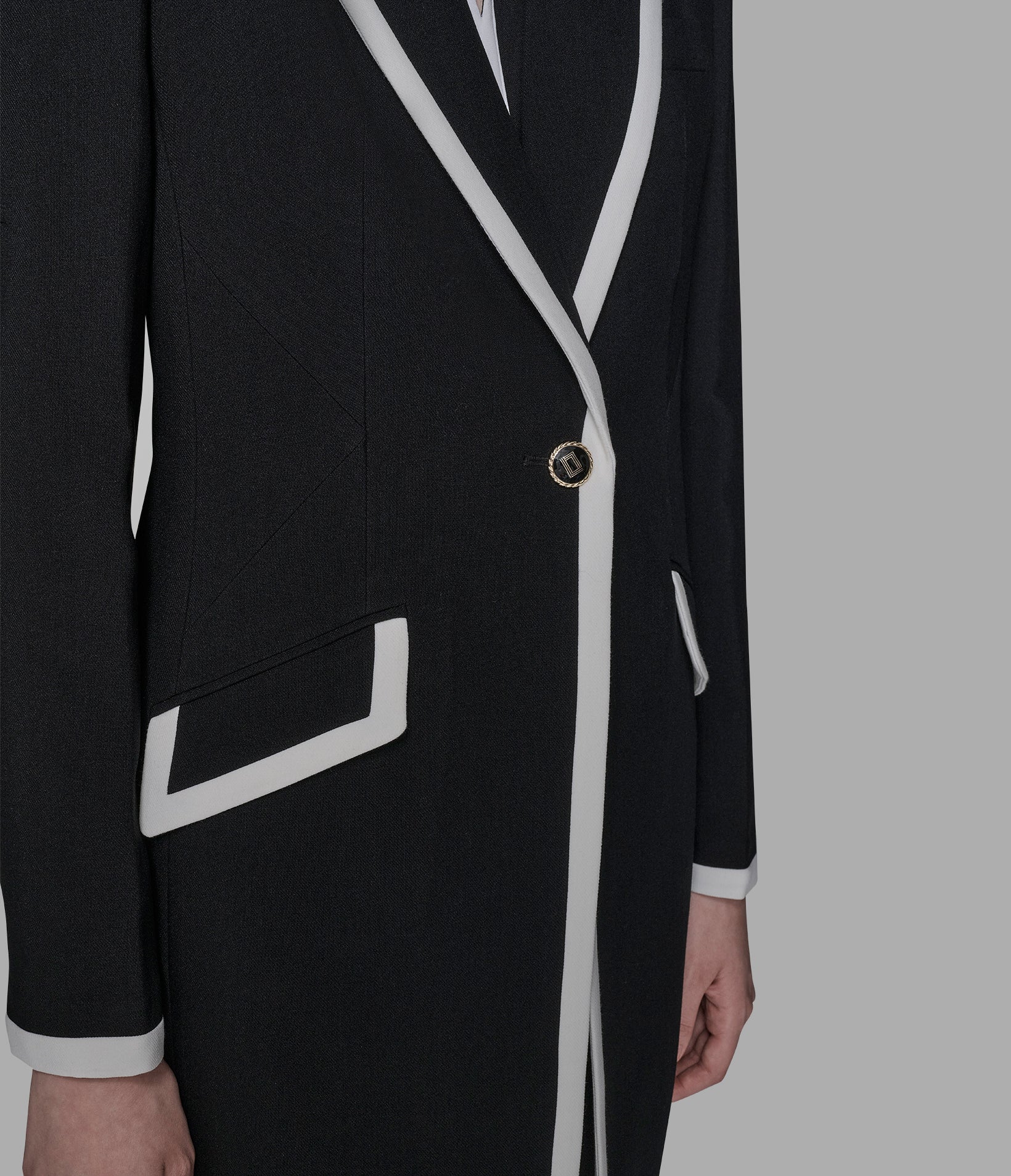 CONTRAST TRIM OVERCOAT VIEW 7 | Jackets & Coats