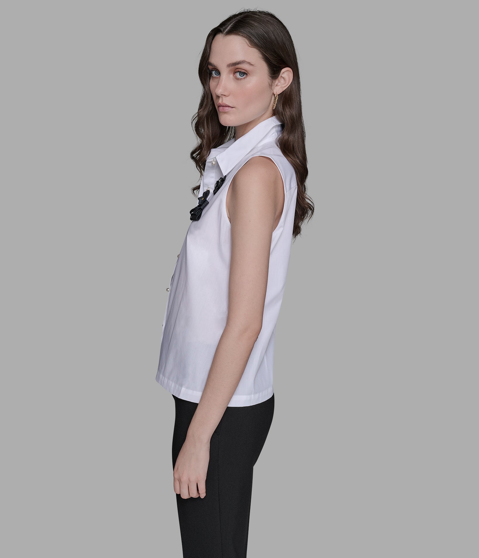 SLEEVELESS WOVEN TOP VIEW 4 | Best Sellers Shop
