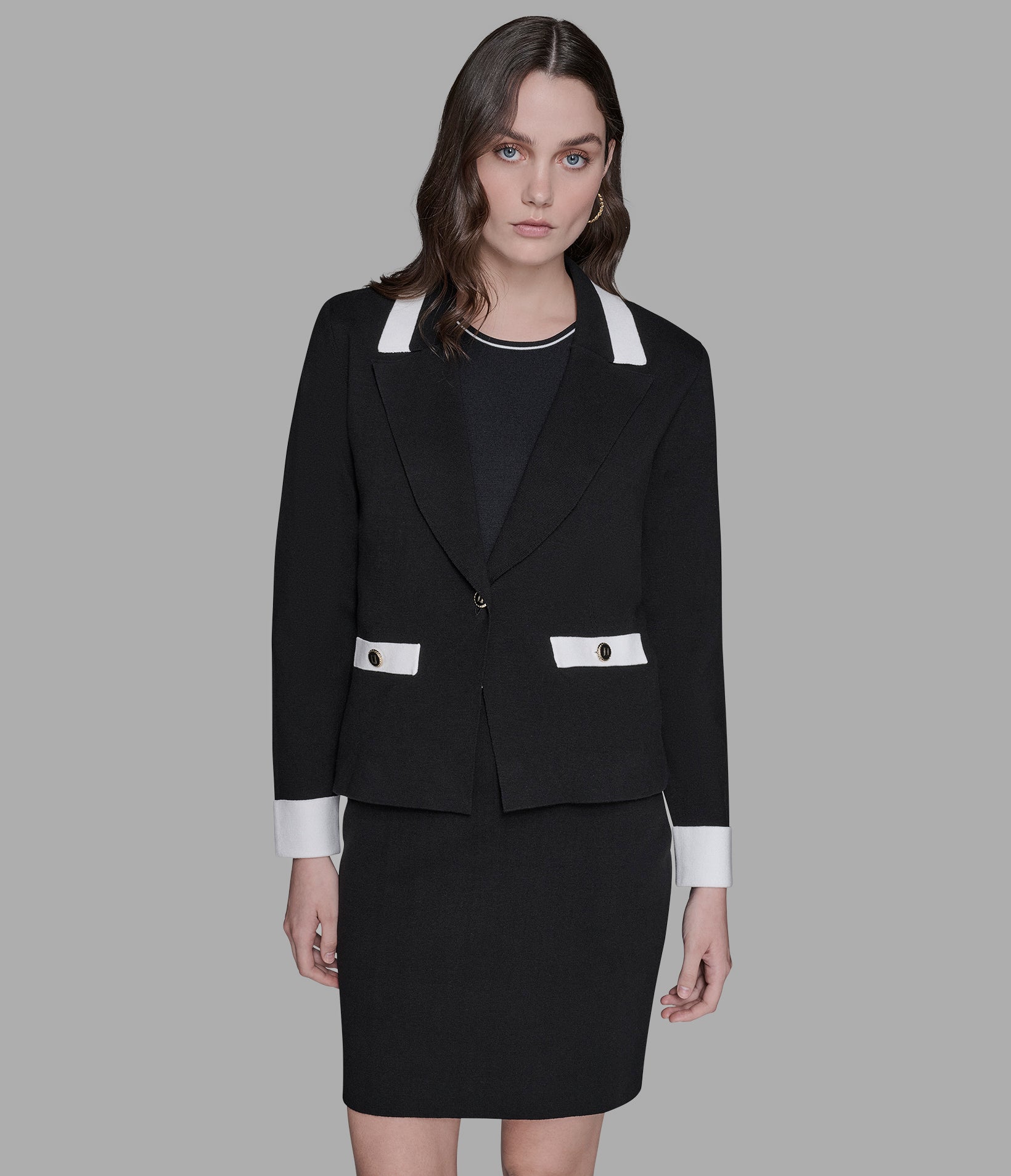 LONG SLEEVE KNIT BLAZER View 1 | WOMEN'S FALL COLLECTION