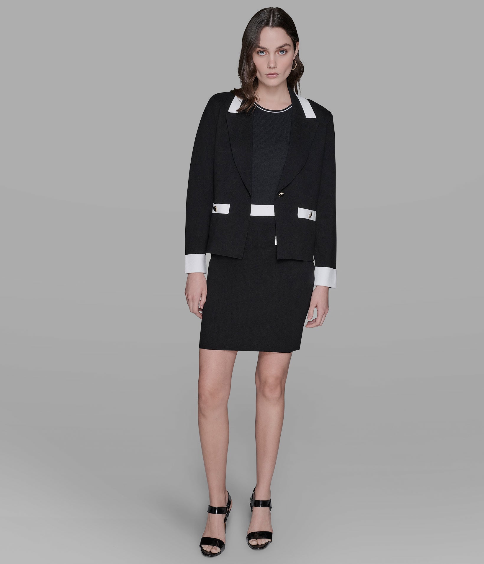 LONG SLEEVE KNIT BLAZER VIEW 3 | Jackets & Coats