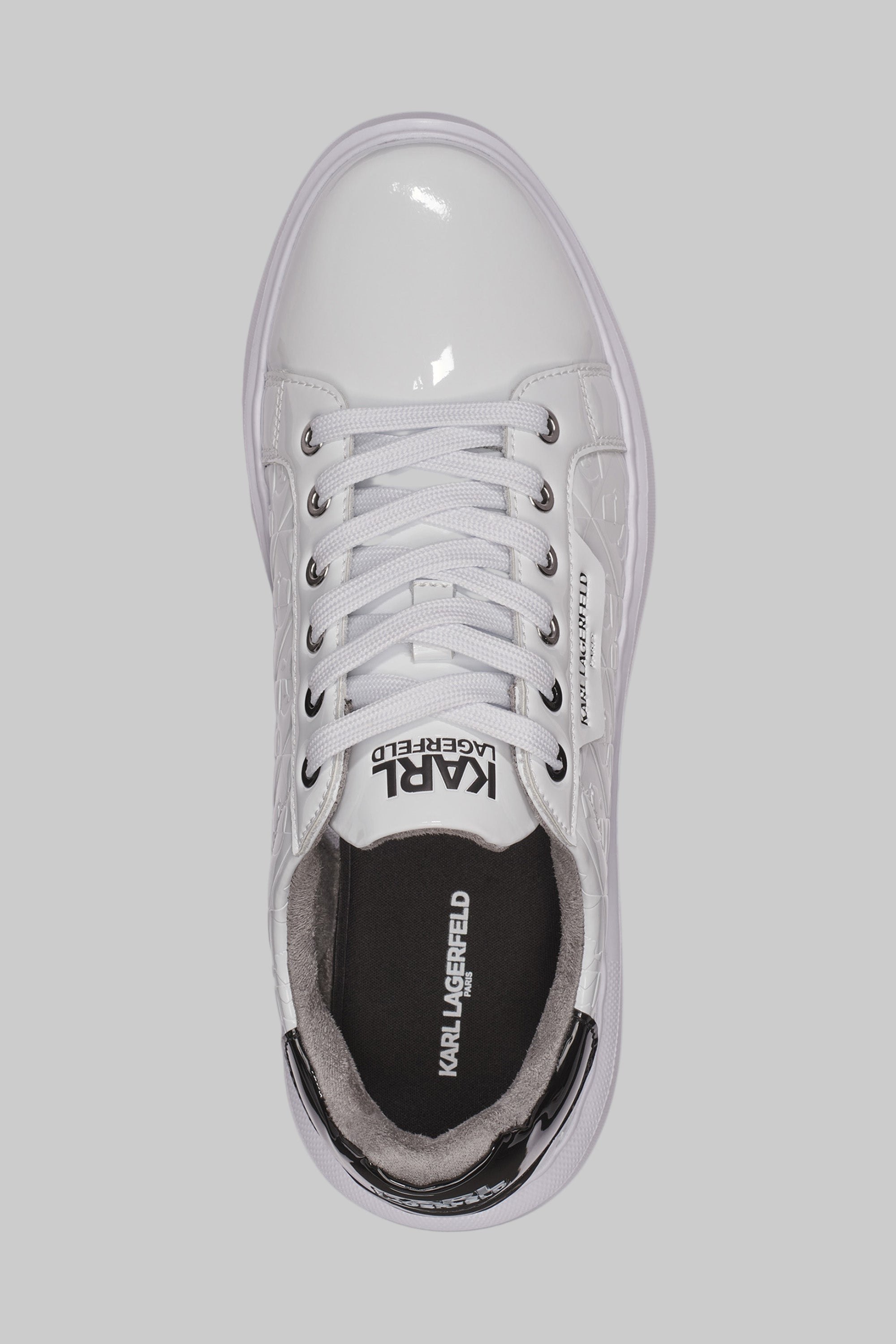 PATENT SNEAKER WITH SIDE 3D KARL HEAD VIEW 4 | Men's Shoes