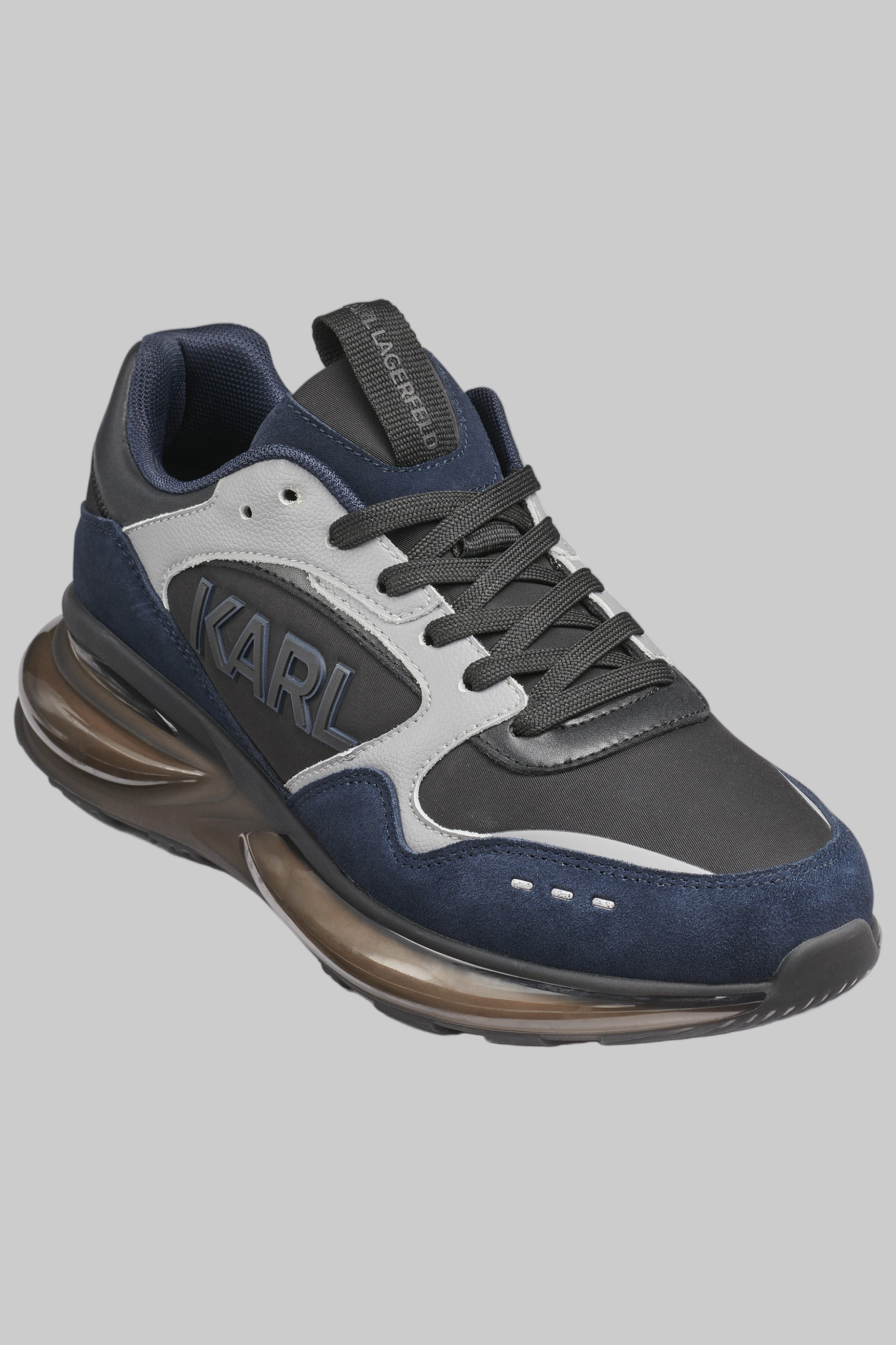 MIXED MEDIA SNEAKER WITH KARL LOGO View 2 | Men's Shoes