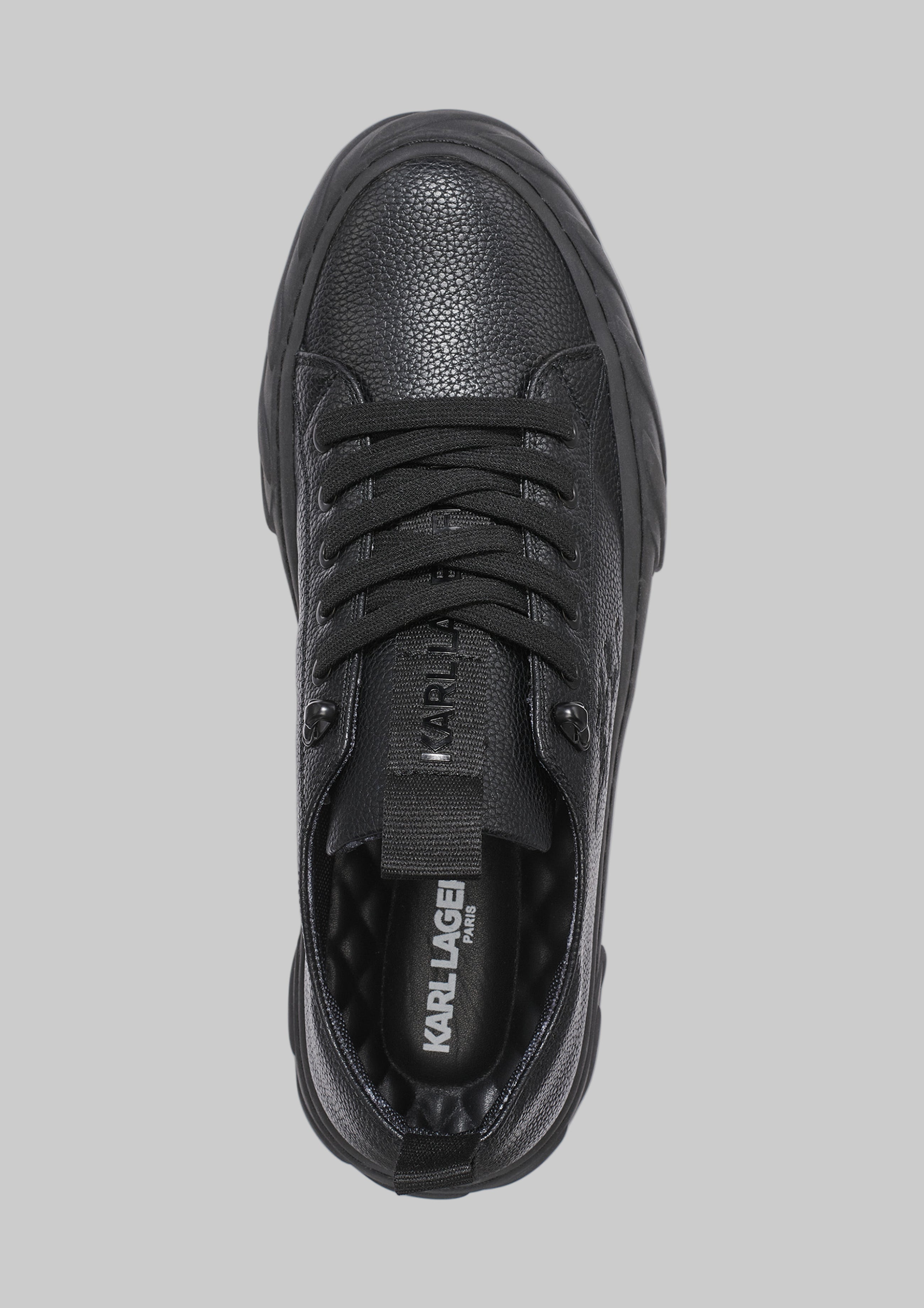 LOW PROFILE LEATHER SNEAKER WITH SIDE LOGO VIEW 4 | Men's Shoes