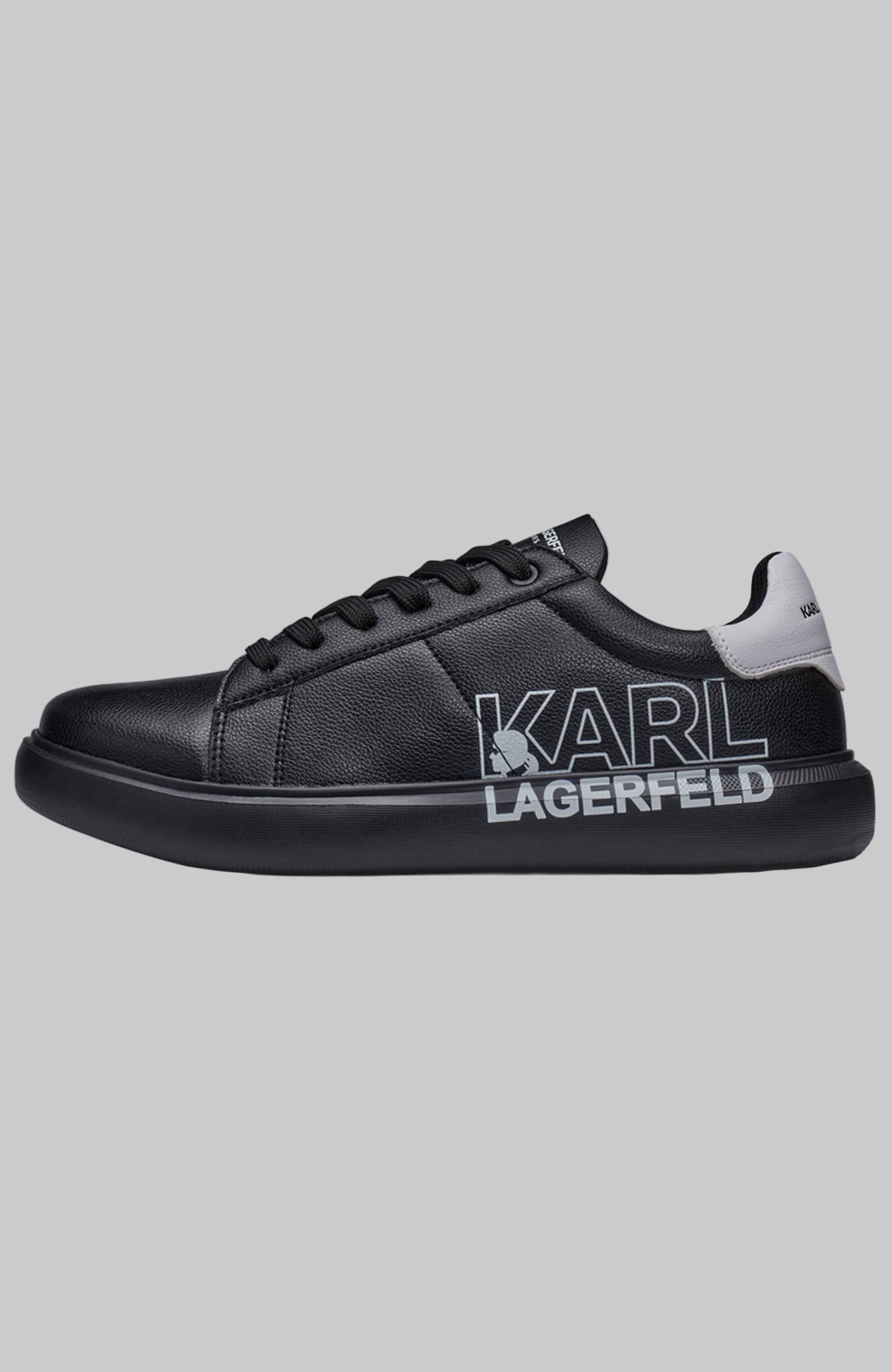 LEATHER SNEAKER WITH KARL LOGO View 1 | Men's Shoes