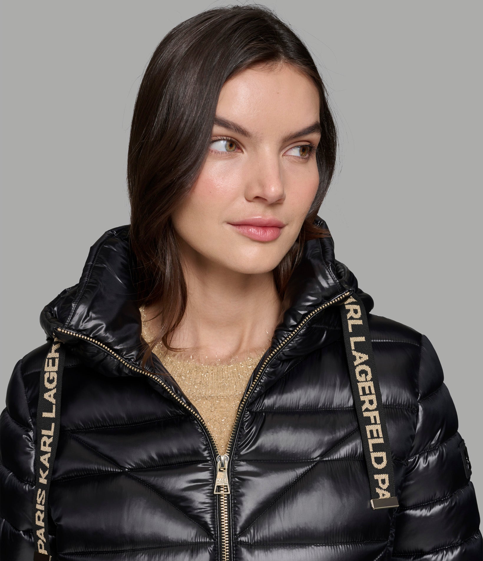 SHORT PUFFER JACKET WITH LOGO VIEW 5 | Jackets & Coats