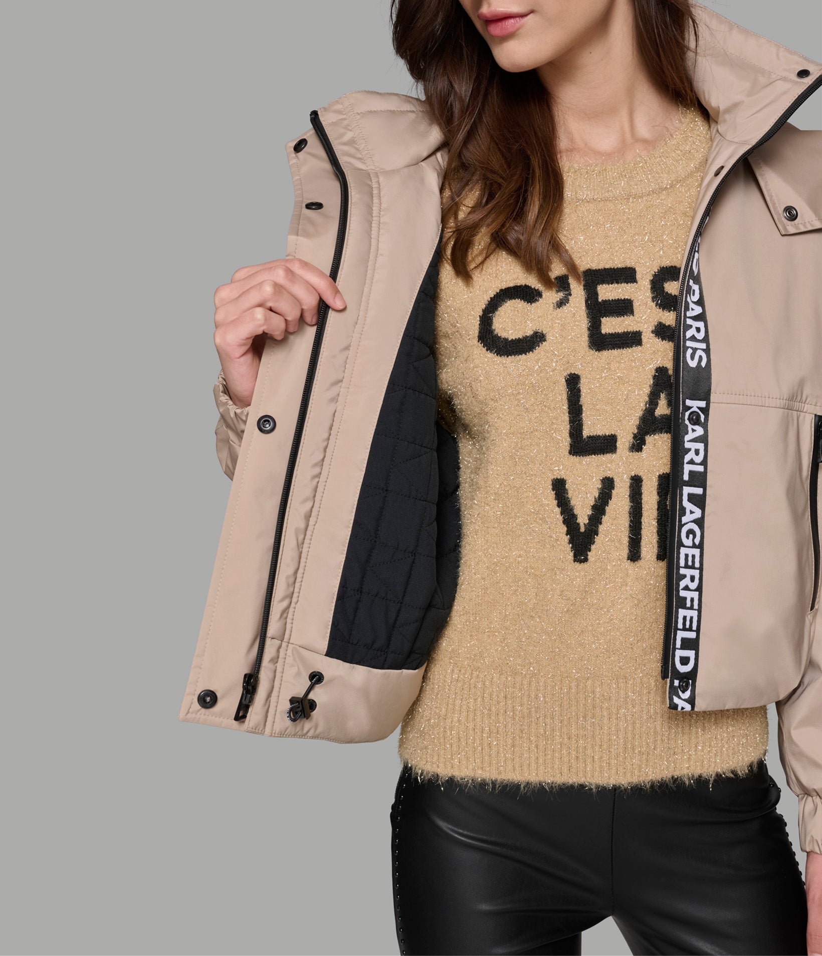 CROPPED LOGO BOMBER VIEW 6 | Jackets & Coats