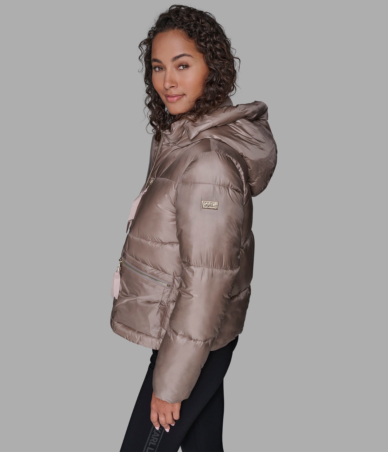 SHORT HOODED PUFFER VIEW 4 | Jackets & Coats