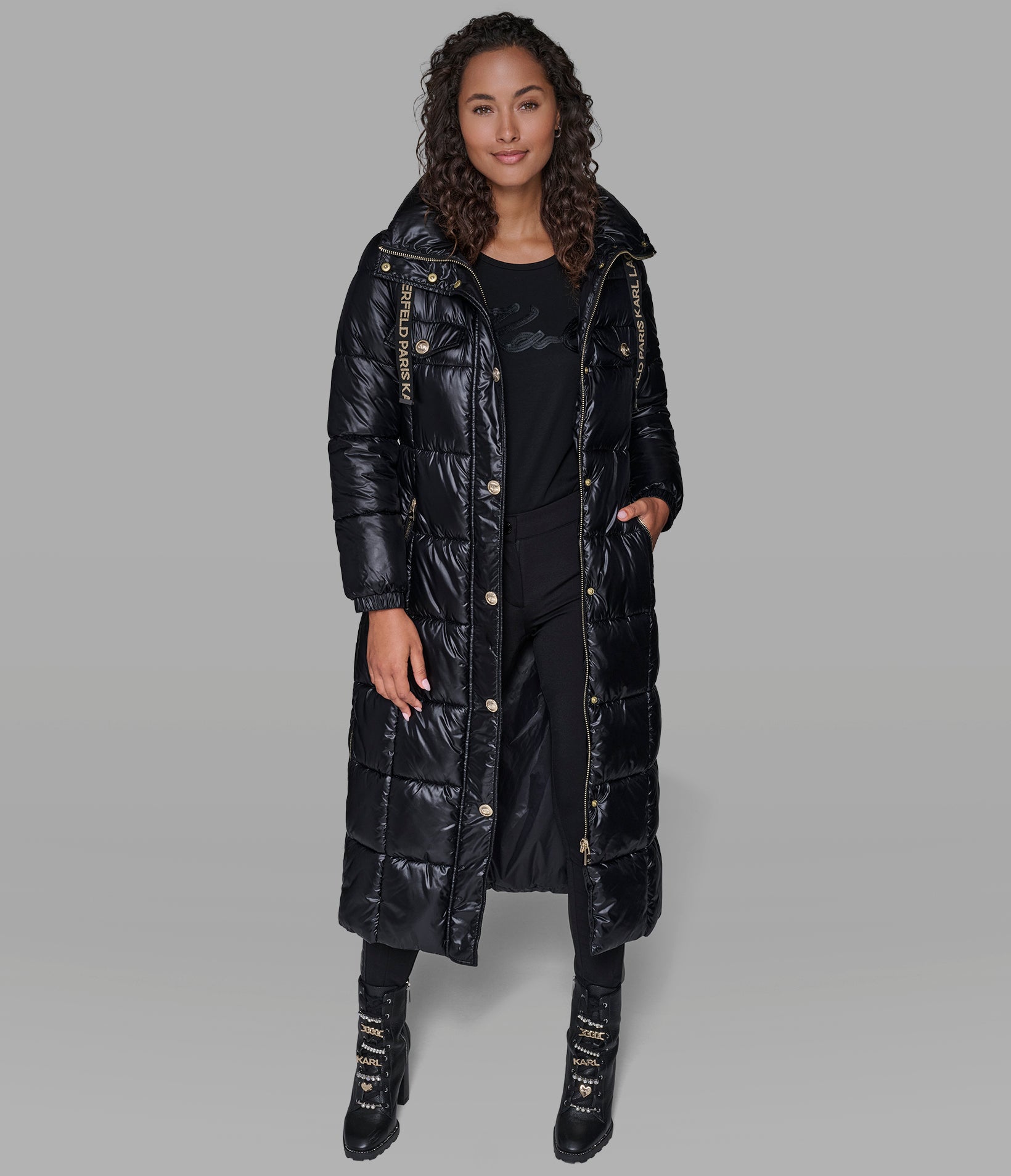 MAXI PUFFER WITH KL BUTTONS View 1 | Jackets & Coats