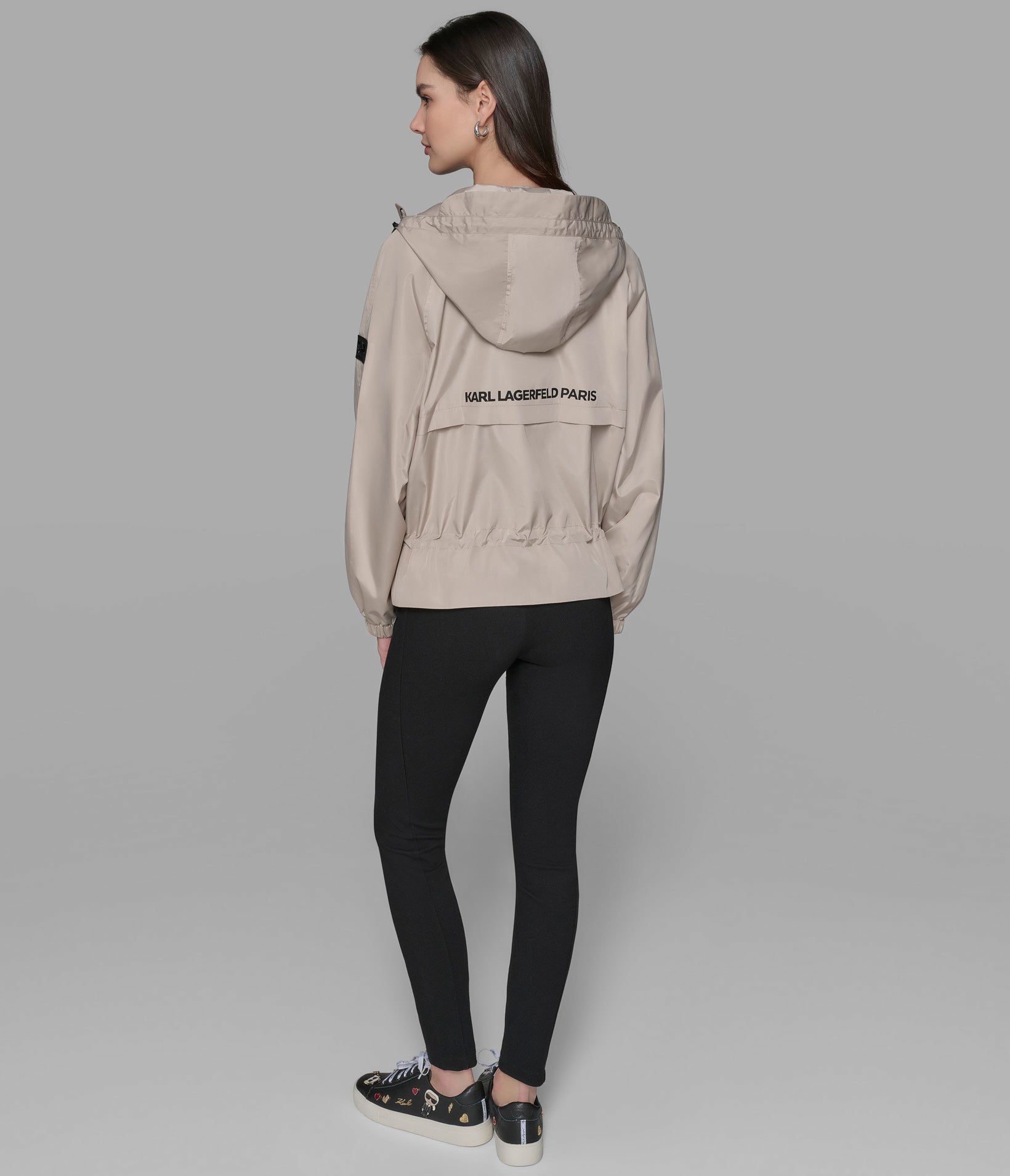 PEPLUM BOMBER WITH HOOD View 2 | Women's Clothing Sale